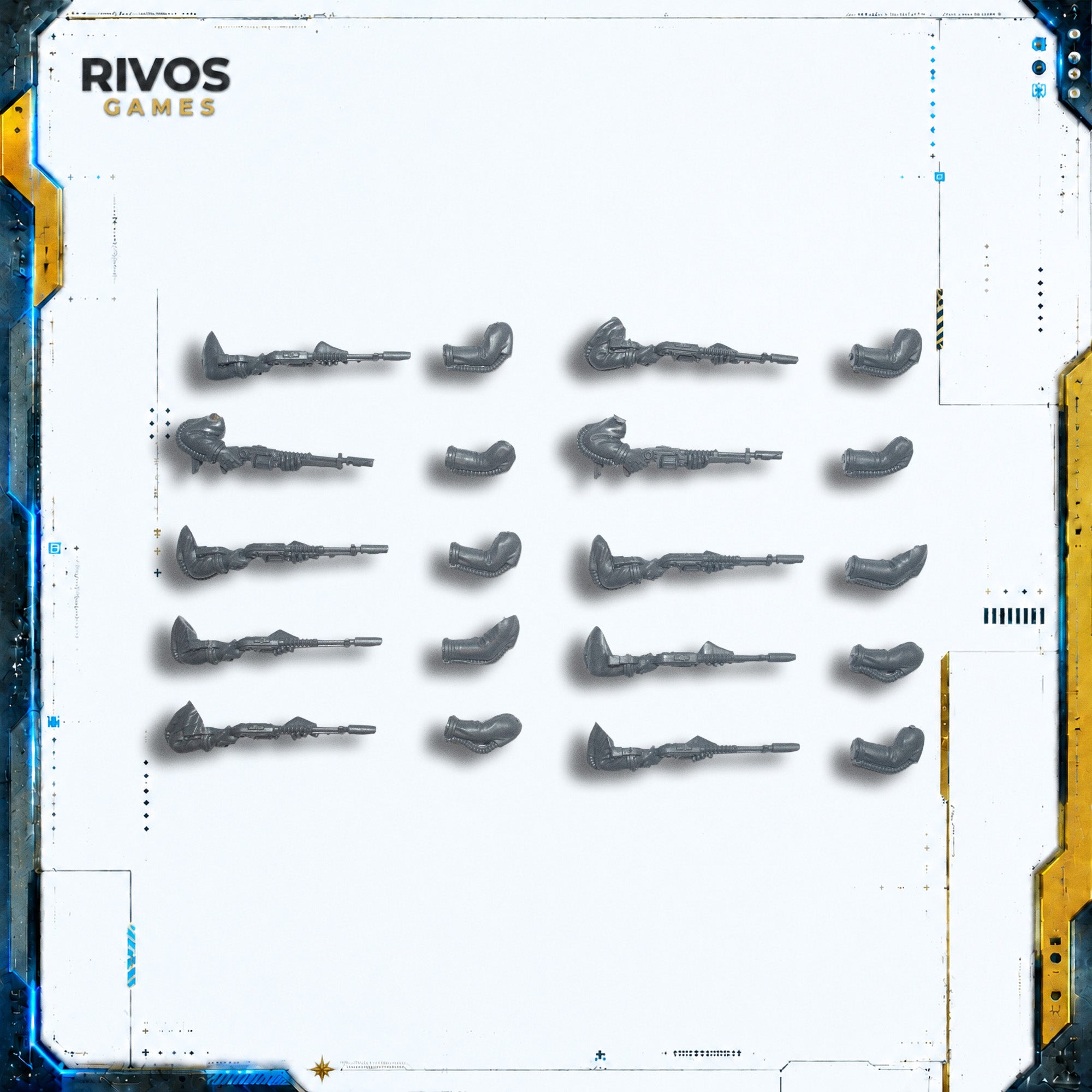 Horus Heresy Solar Auxilia Lasrifle Section Lasrifles x 10 - Bits (Bitz)