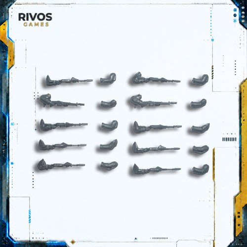 Horus Heresy Solar Auxilia Lasrifle Section Lasrifles x 10 Bits Bitz