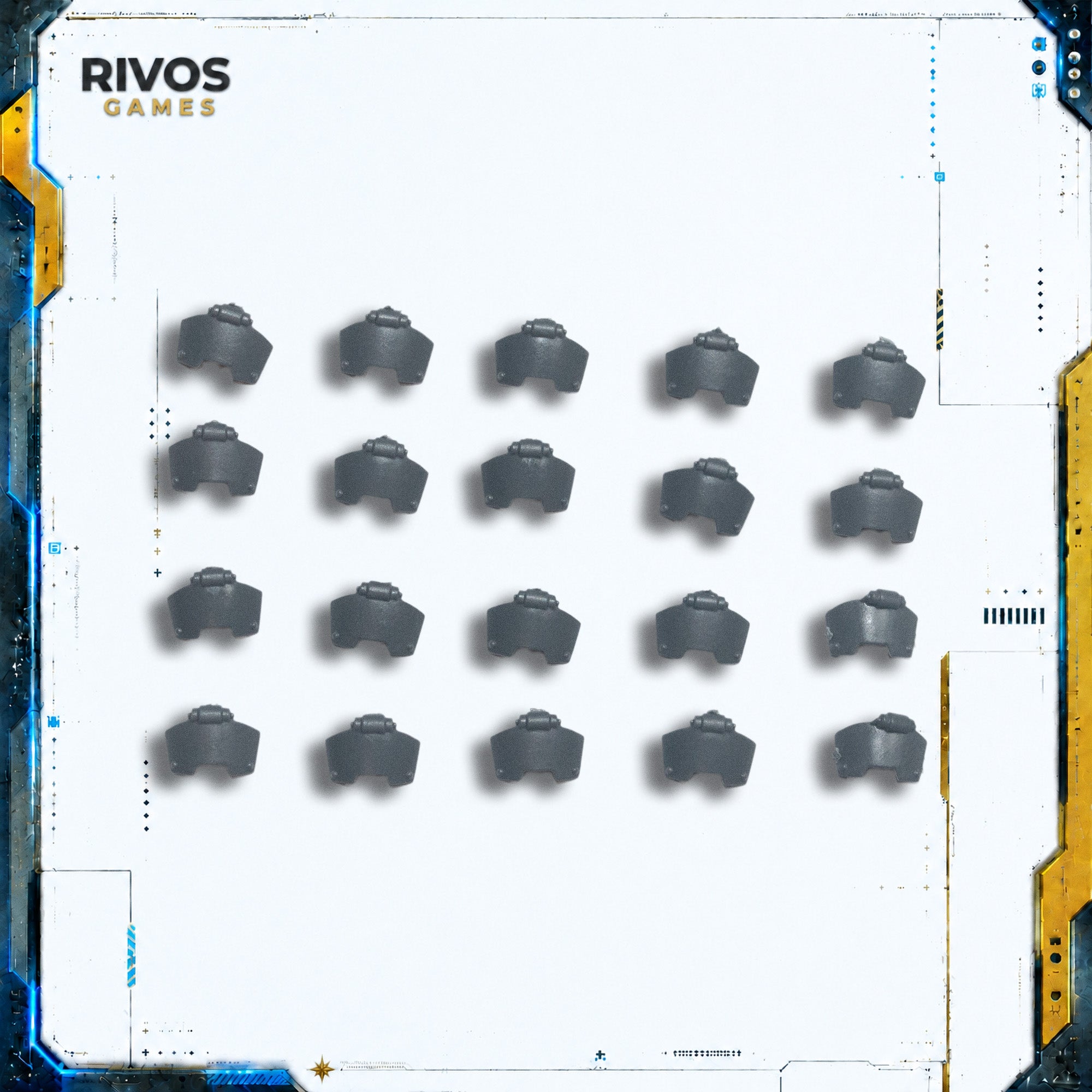 Horus Heresy Solar Auxilia Lasrifle Section Shoulder Pads x 20 - Bits (Bitz)