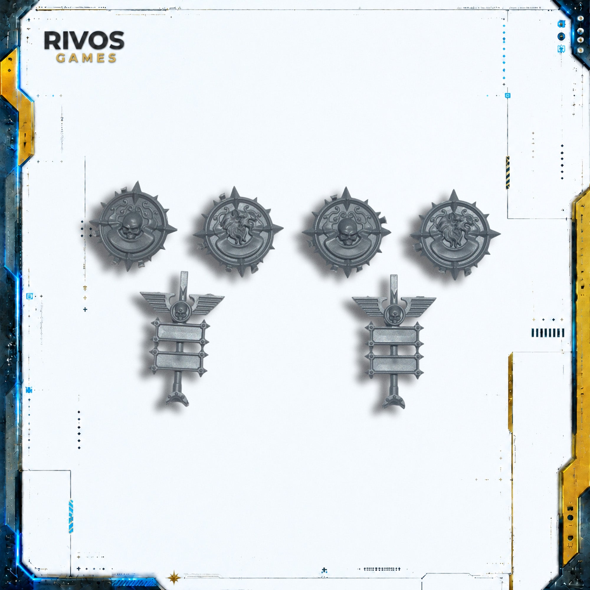Horus Heresy Solar Auxilia Lasrifle Section Vexilla x 2 - Bits (Bitz)