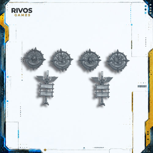 Horus Heresy Solar Auxilia Lasrifle Section Vexilla x 2 Bits Bitz