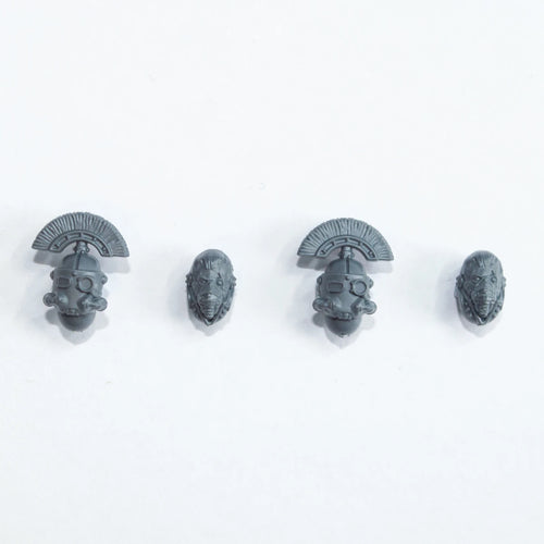 Horus Heresy Solar Auxilia Lasrifle Section Sergeant Heads x 4 Bits Bitz