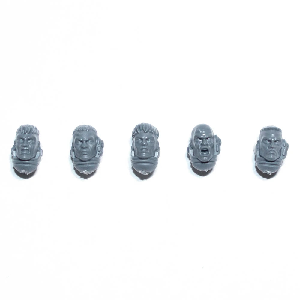 Warhammer 40K Black Templars Sword Brethren Heads x 5 Bits Bitz