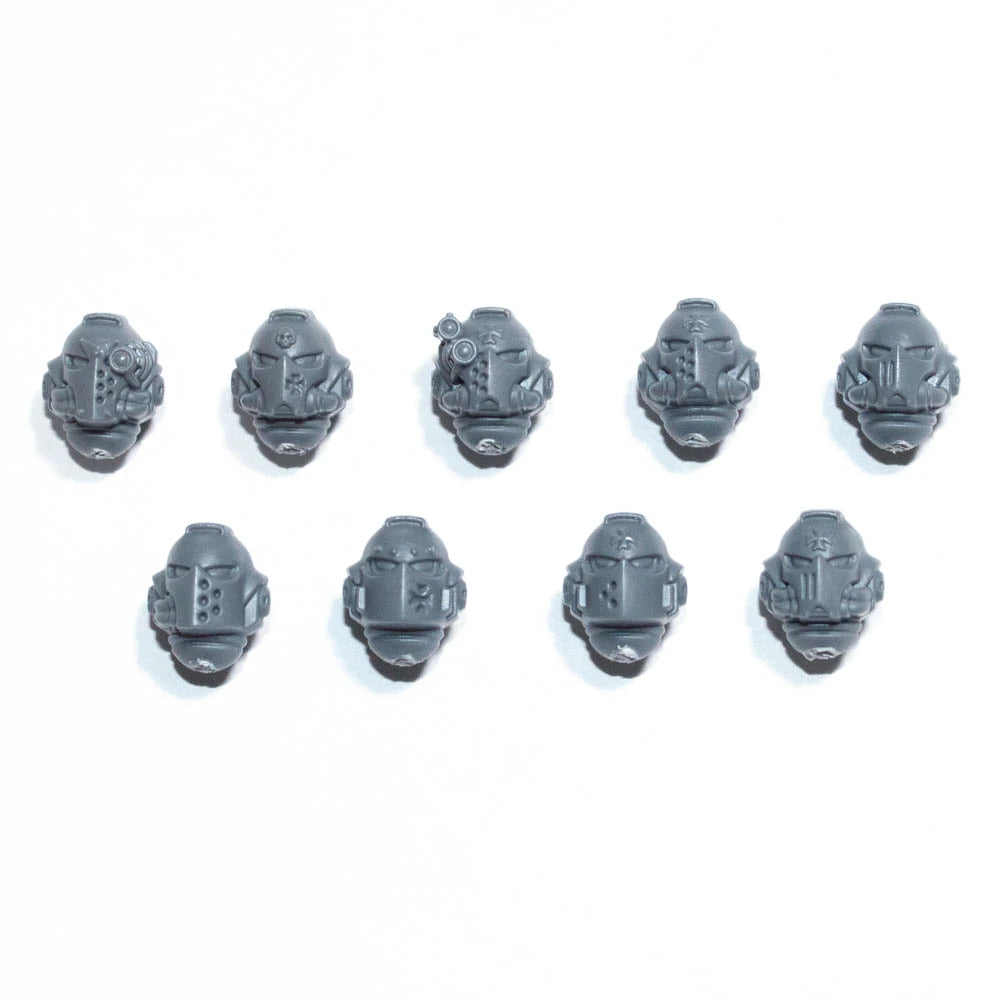 Warhammer 40K Black Templars Sword Brethren Helmets x 9 Bits Bitz