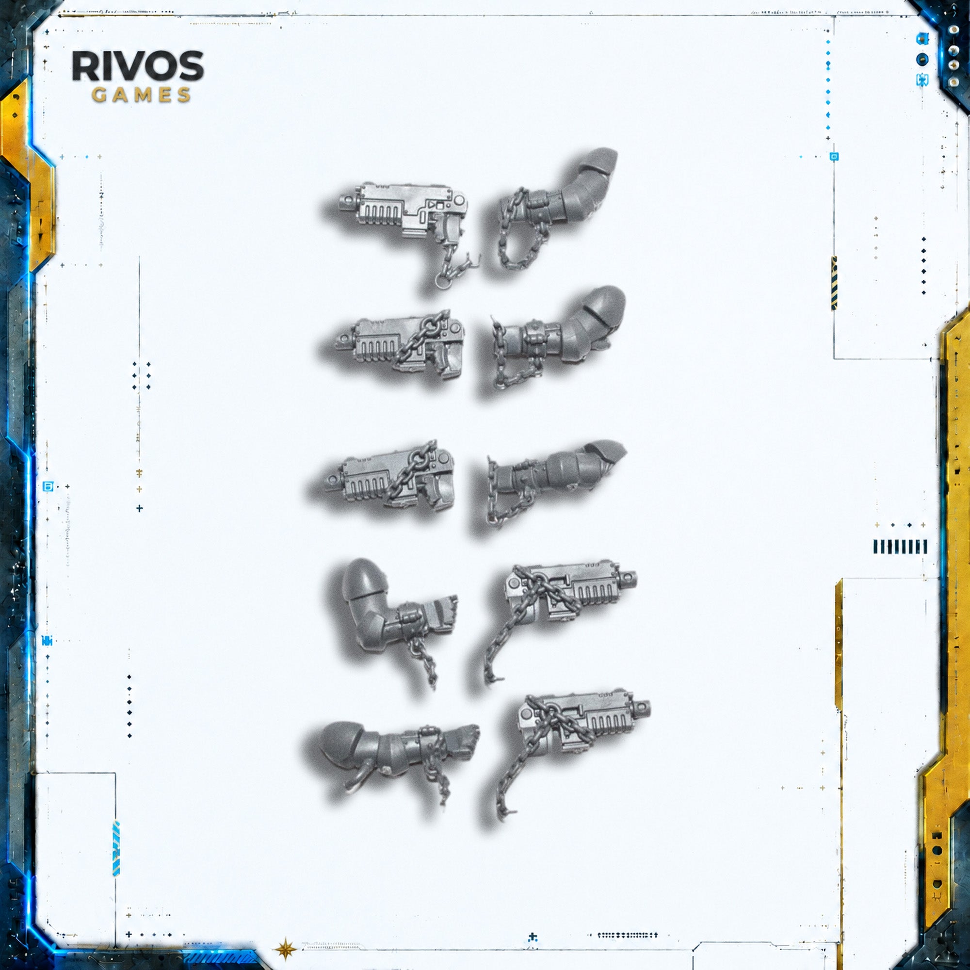 Warhammer 40K Black Templars Sword Brethren Heavy Bolt Pistol x 5 - Bits (Bitz)