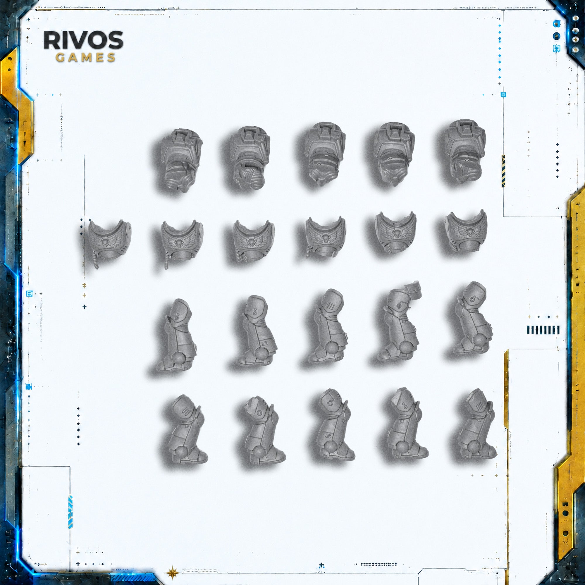 Warhammer 40K Space Marines Desolation Squad Legs and Torsos x 5 - Bits (Bitz)