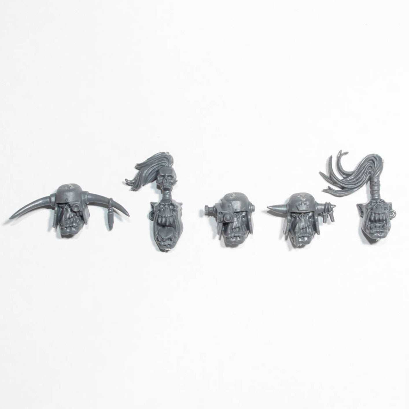 Orks Ork Boyz Heads x 5 - Orks - Kitbash Bit