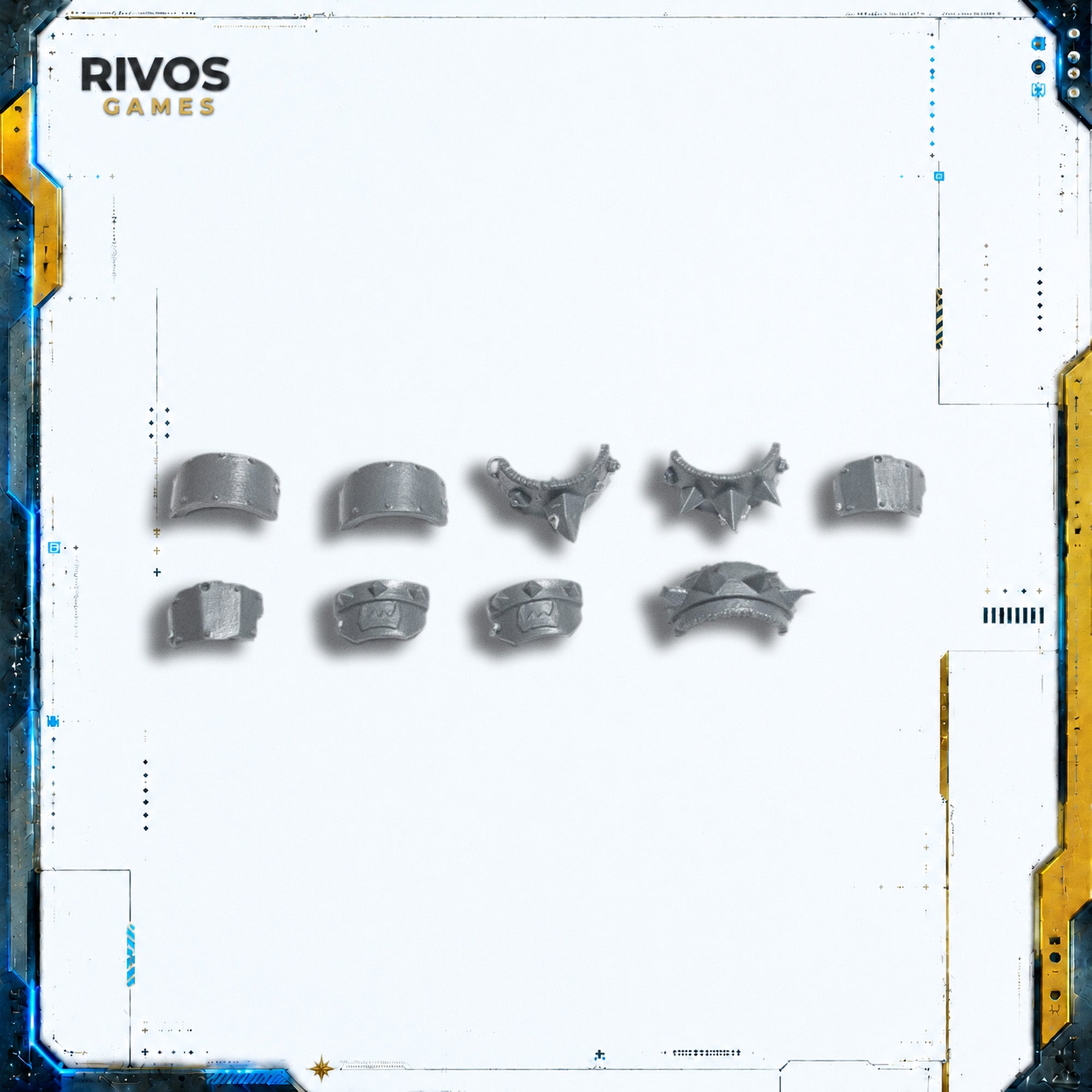 Warhammer 40K Orks Ork Boyz Shoulder Pads x 9 - Bits (Bitz)