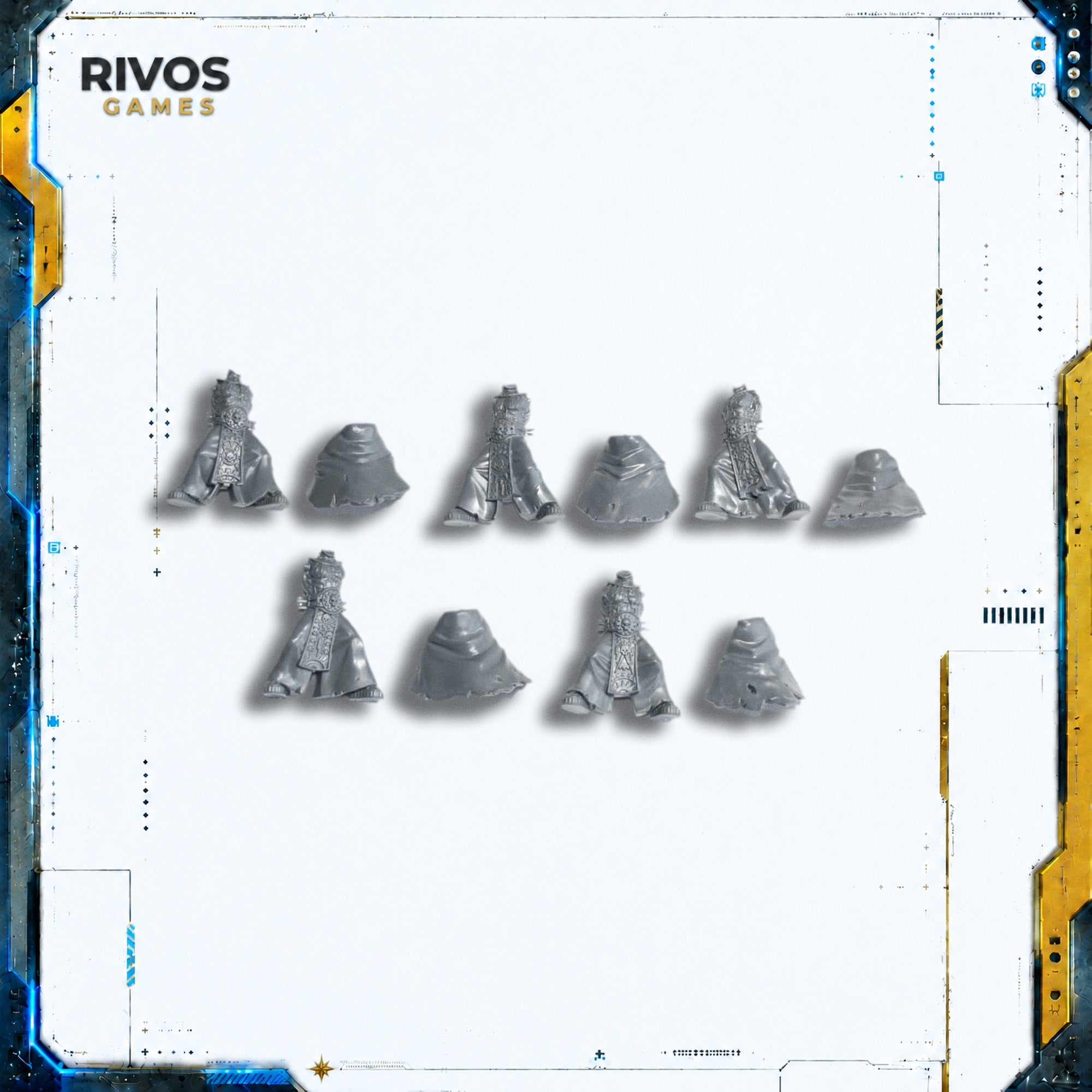 Warhammer 40K Adeptus Mechanicus Electro Priests Legs and Torso x 5 - Bits (Bitz)