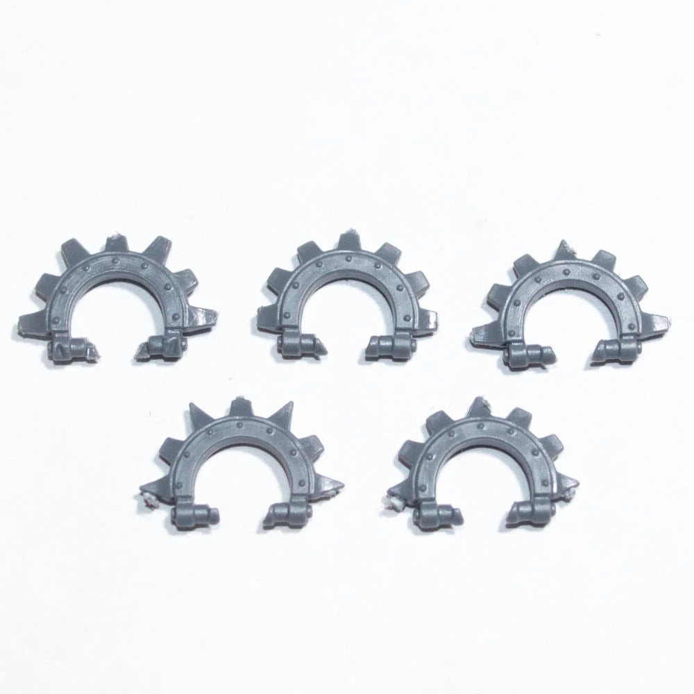 Warhammer 40K Adeptus Mechanicus Electro Priests Head Crests x 5 A Bits Bitz