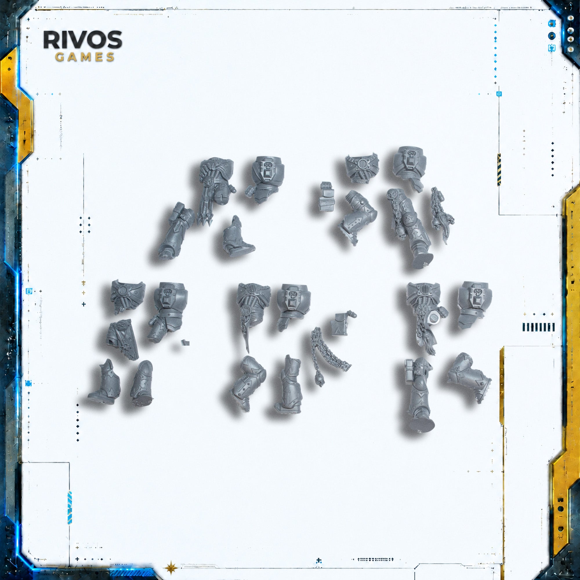 Warhammer 40K Chaos Space Marines Khorne Berzerkers Legs and Torso x 5 B - Bits (Bitz)