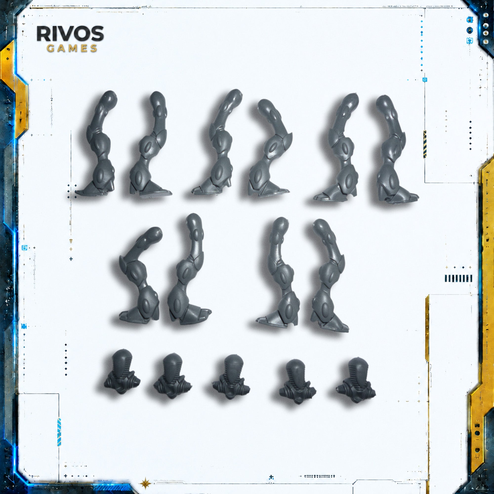 Warhammer 40K Aeldari Wraithguard Legs x 5 - Bits (Bitz)