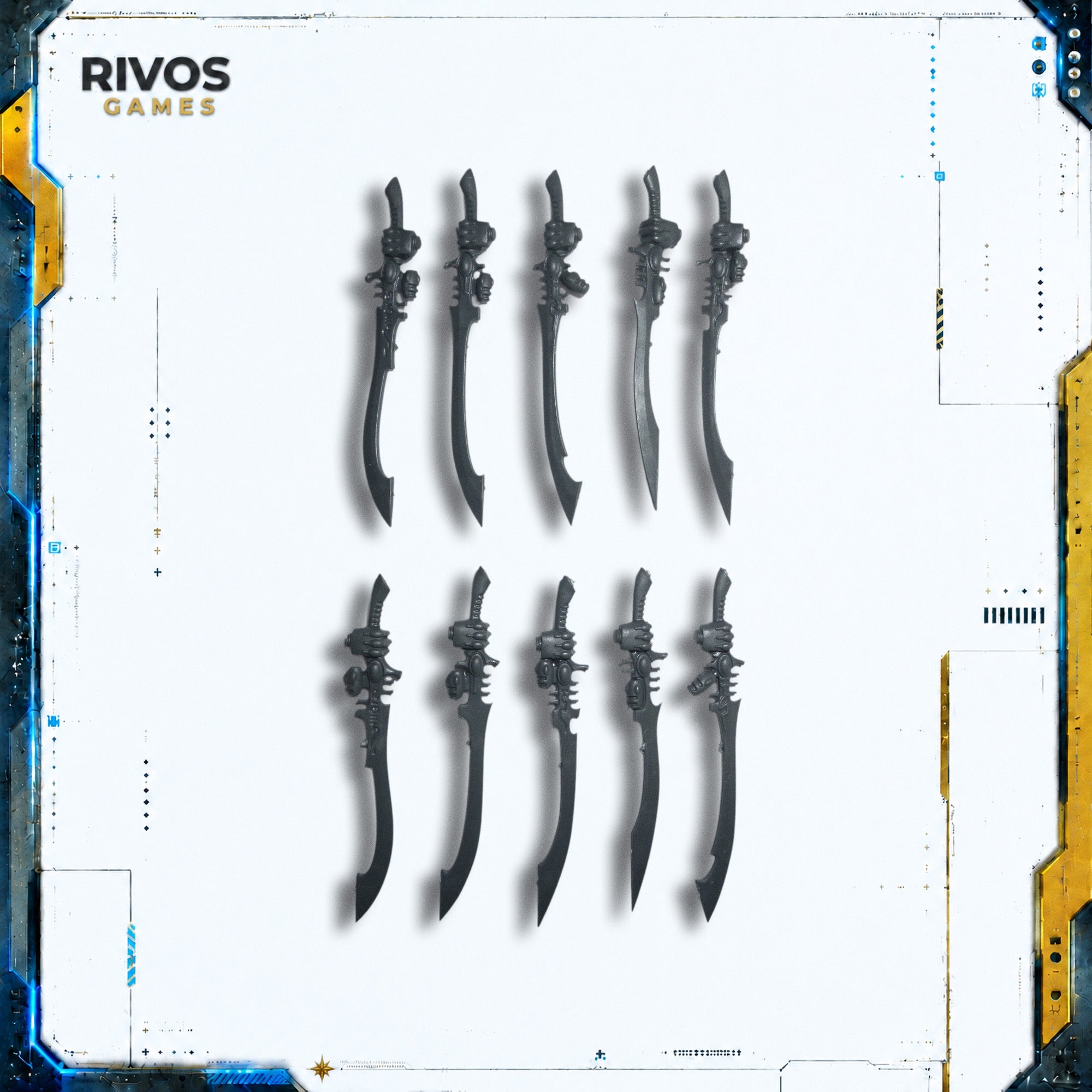 Warhammer 40K Aeldari Wraithguard Ghostswords x 10 - Bits (Bitz)