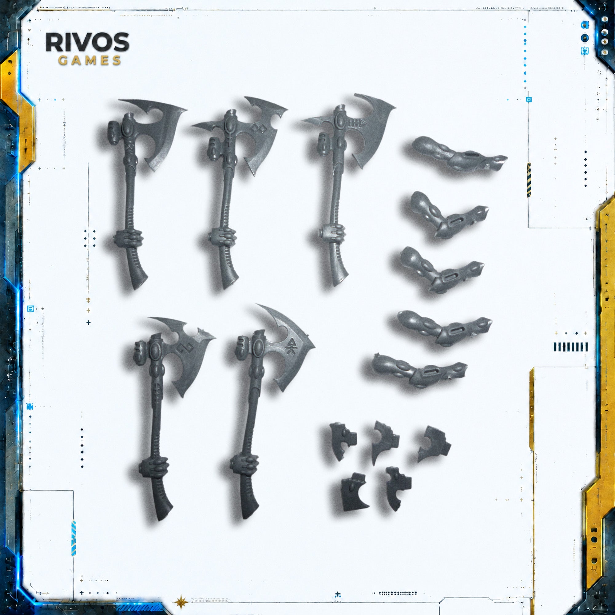 Warhammer 40K Aeldari Wraithguard Ghostaxe x 5 - Bits (Bitz)