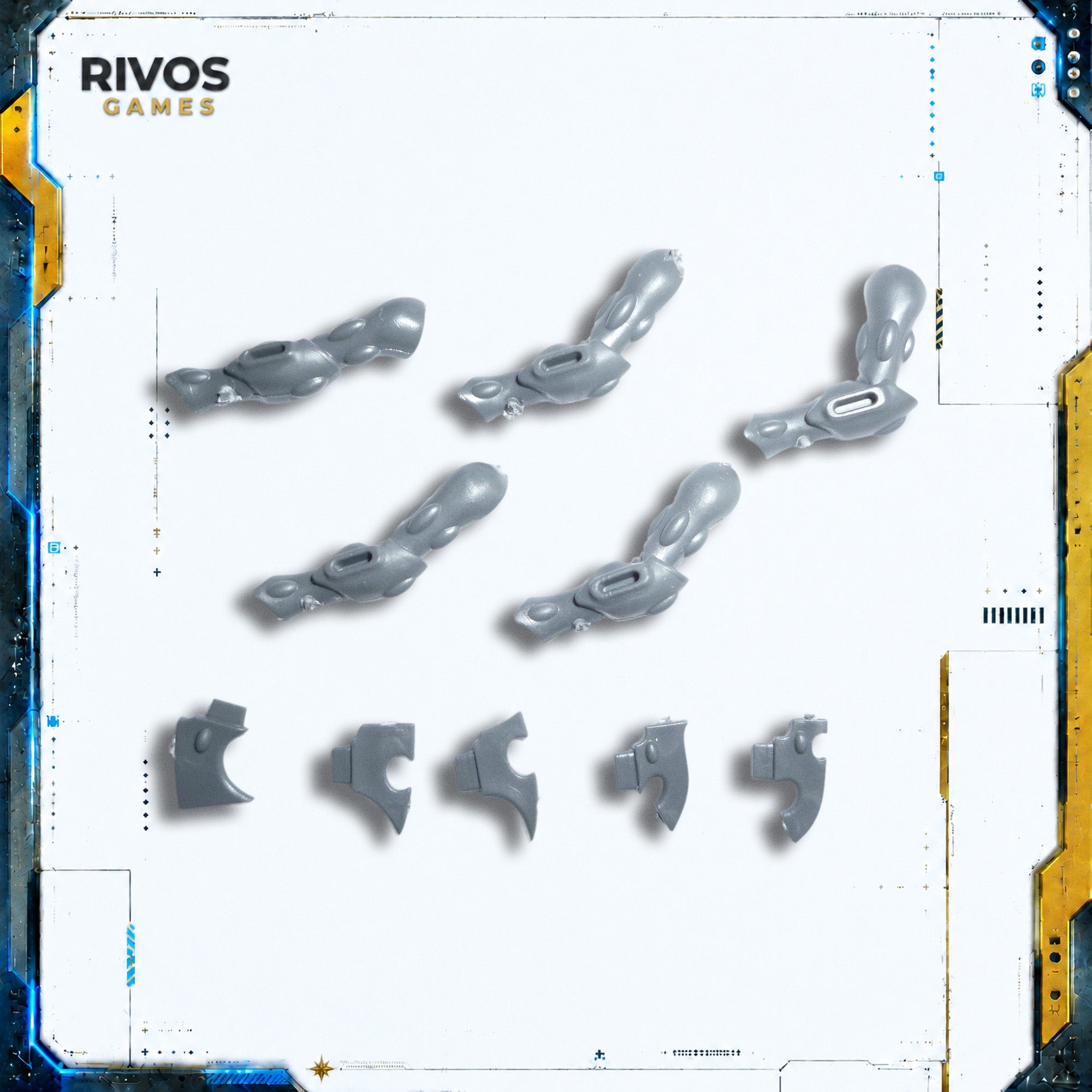 Warhammer 40K Aeldari Wraithguard Left Arms x 5 - Bits (Bitz)