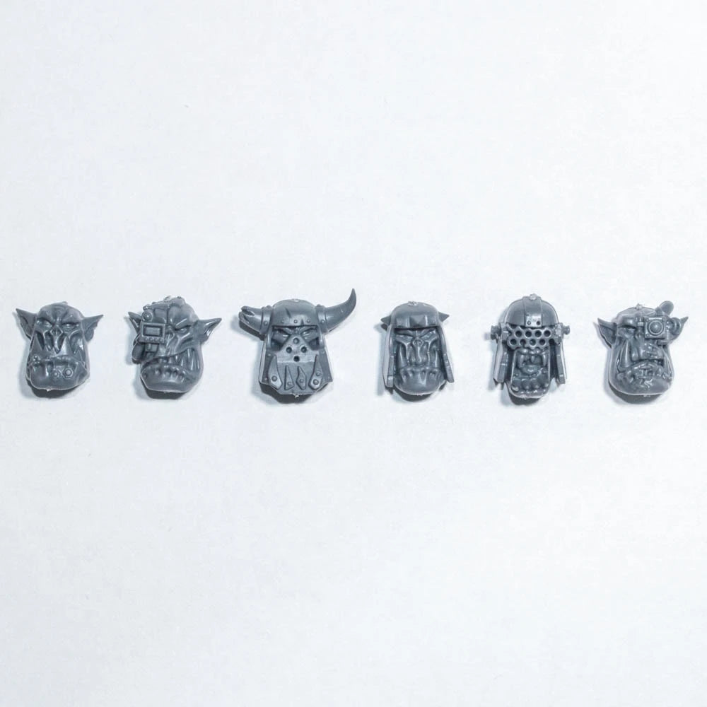 Warhammer 40K Orks Ork Meganobz Heads x 6 Bits Bitz