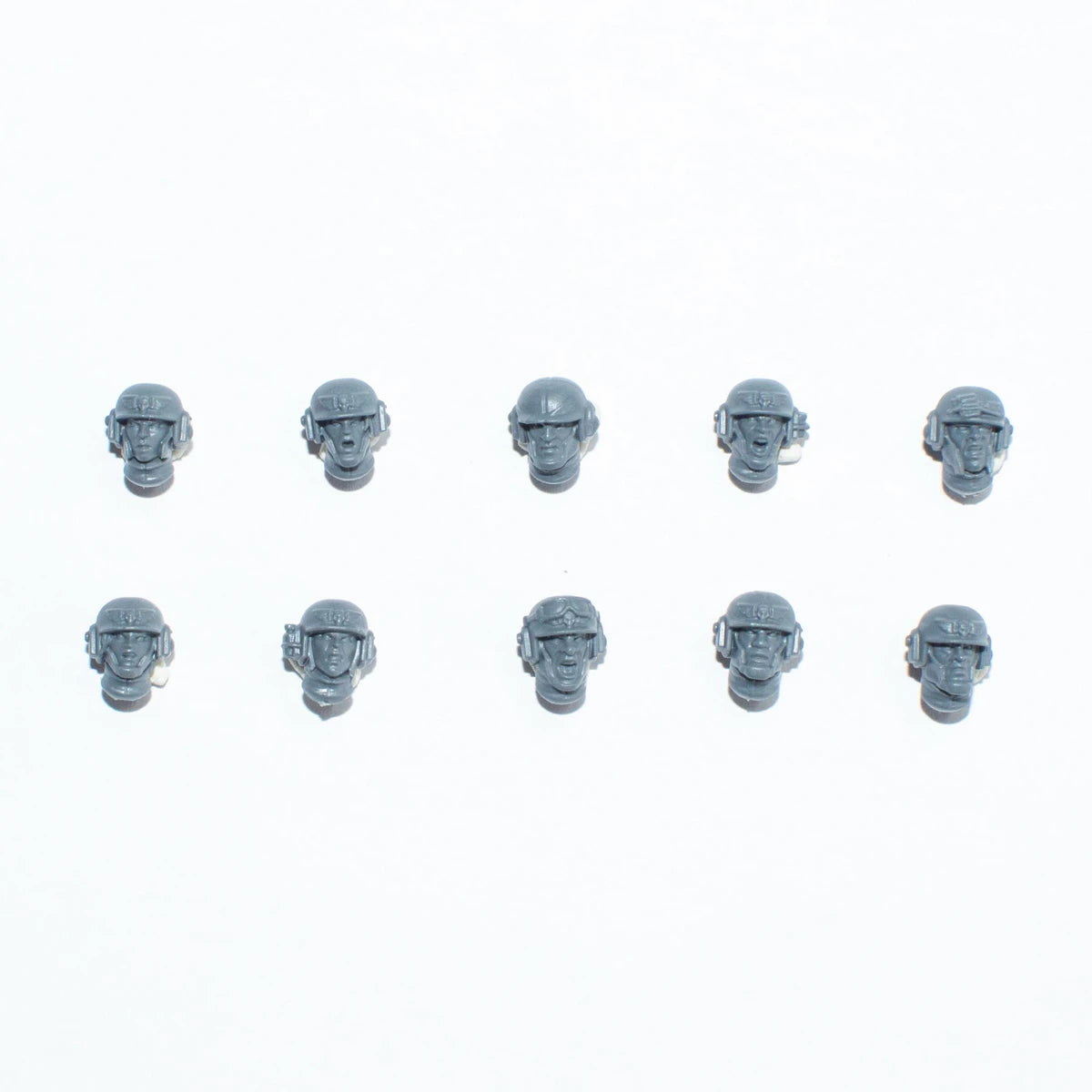 Warhammer 40K Astra Militarum Cadian Shock Troops Heads x 10 A Bits Bitz