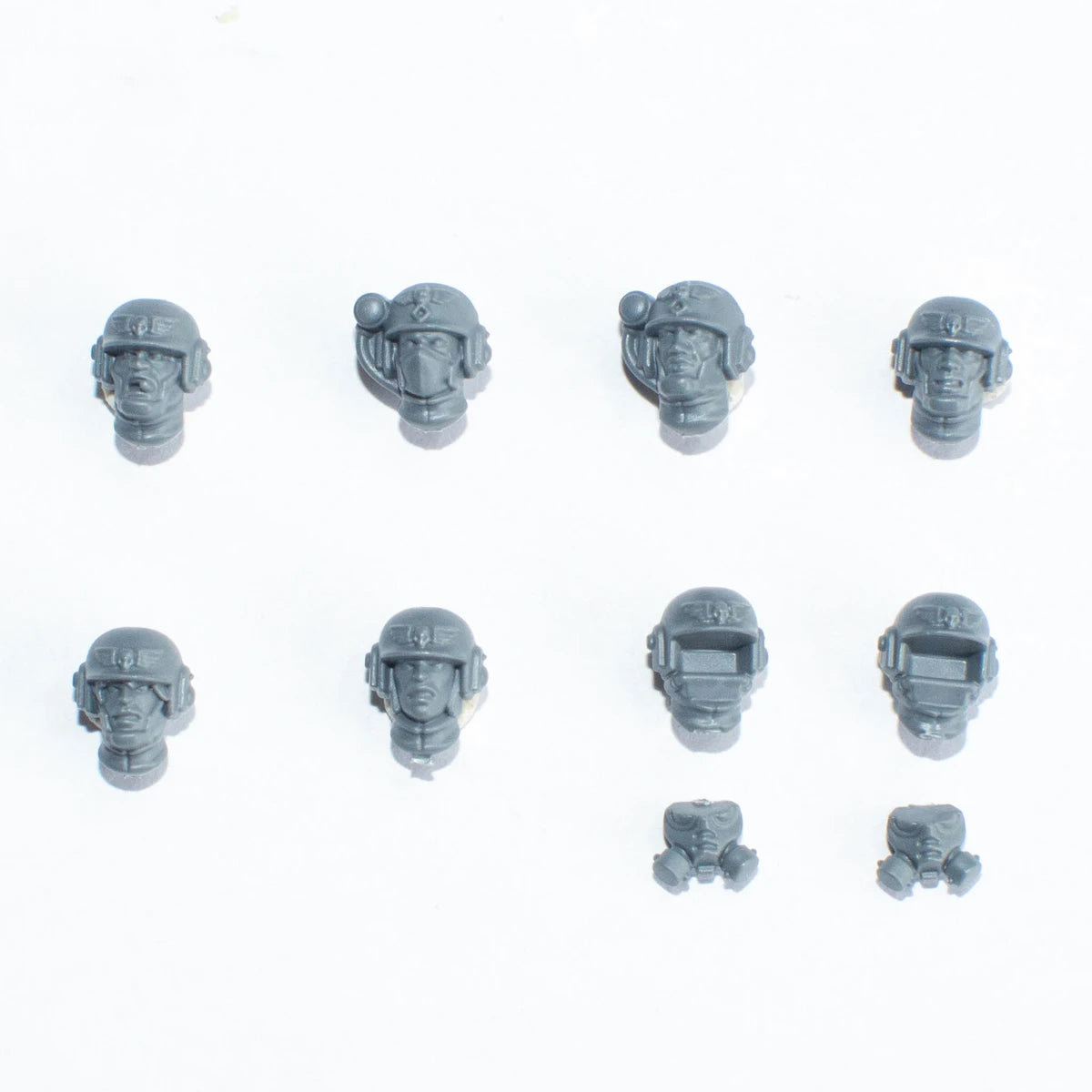 Warhammer 40K Astra Militarum Cadian Command Squad Heads x 8 Bits Bitz