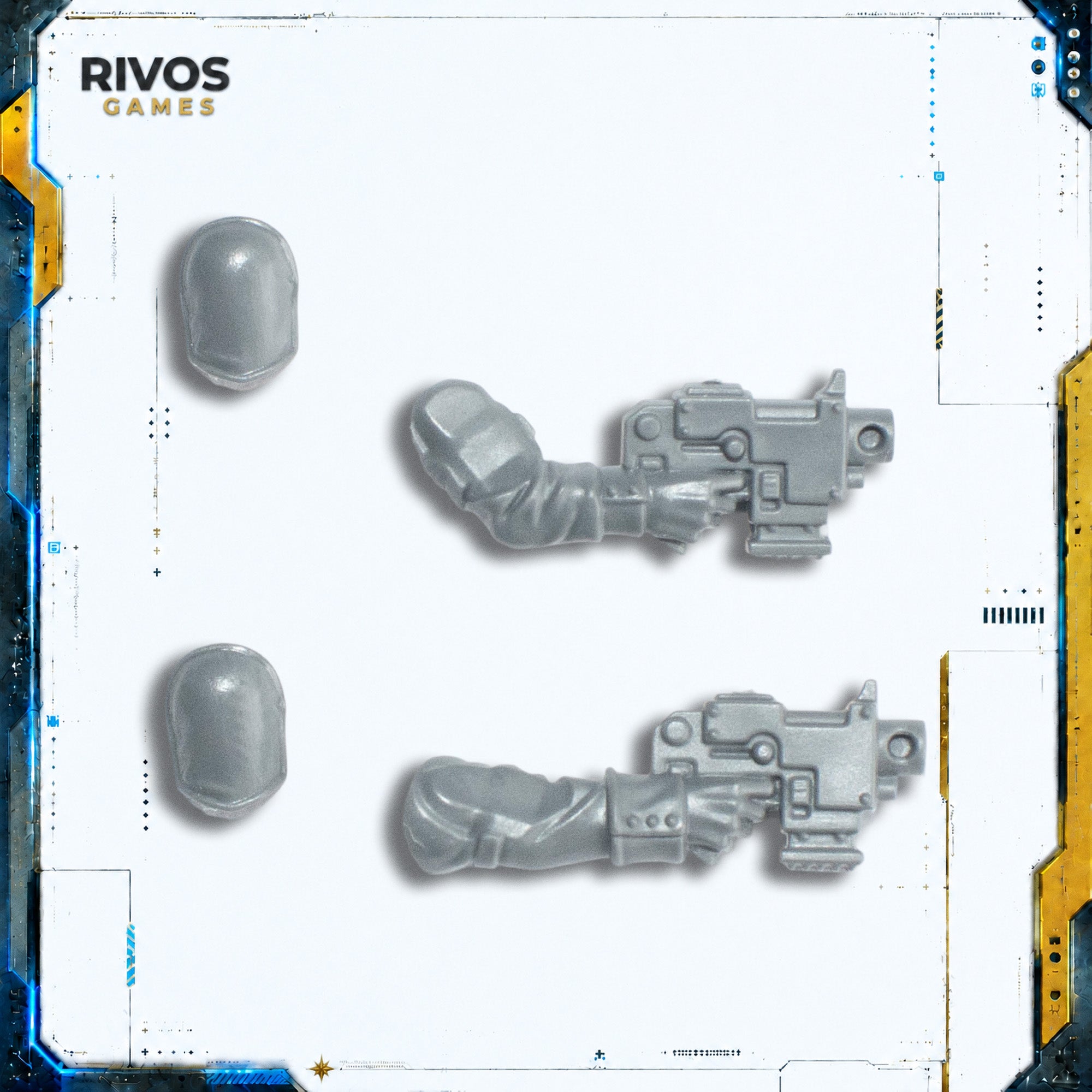 Warhammer 40K Astra Militarum Cadian Command Squad Bolt Pistol x 2 - Bits (Bitz)