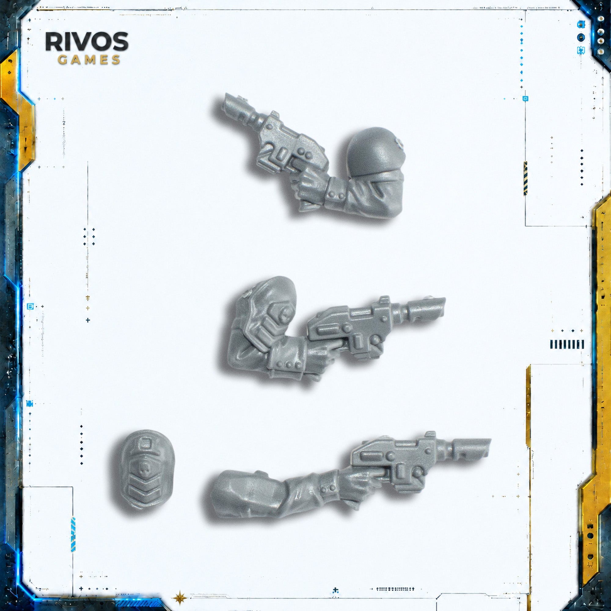 Warhammer 40K Astra Militarum Cadian Command Squad Laspistol x 3 - Bits (Bitz)