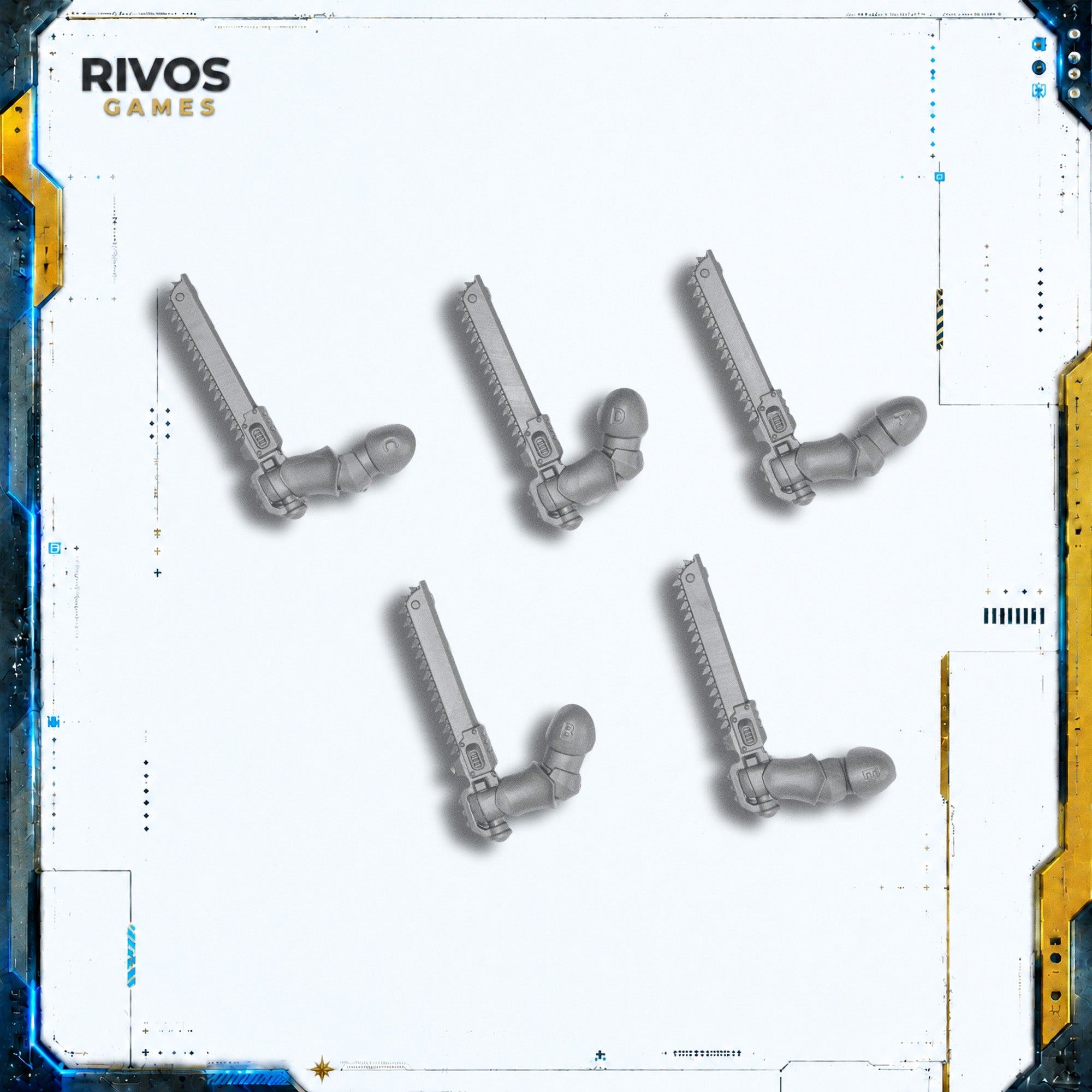 Warhammer 40K Space Marines Jump Pack Intercessors Chain Swords x 5 - Bits (Bitz)