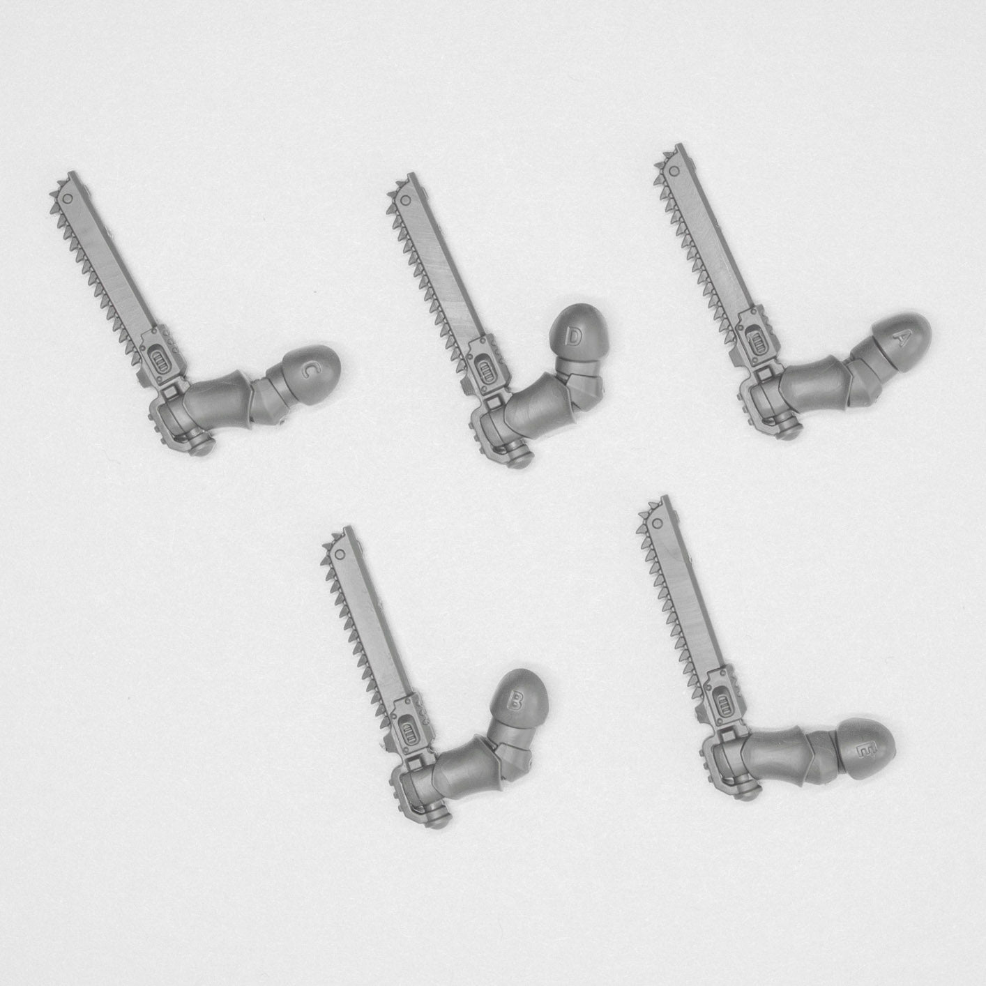 Space Marines Jump Pack Intercessors Chain Swords x 5 - Space Marines - Authentic Sprue
