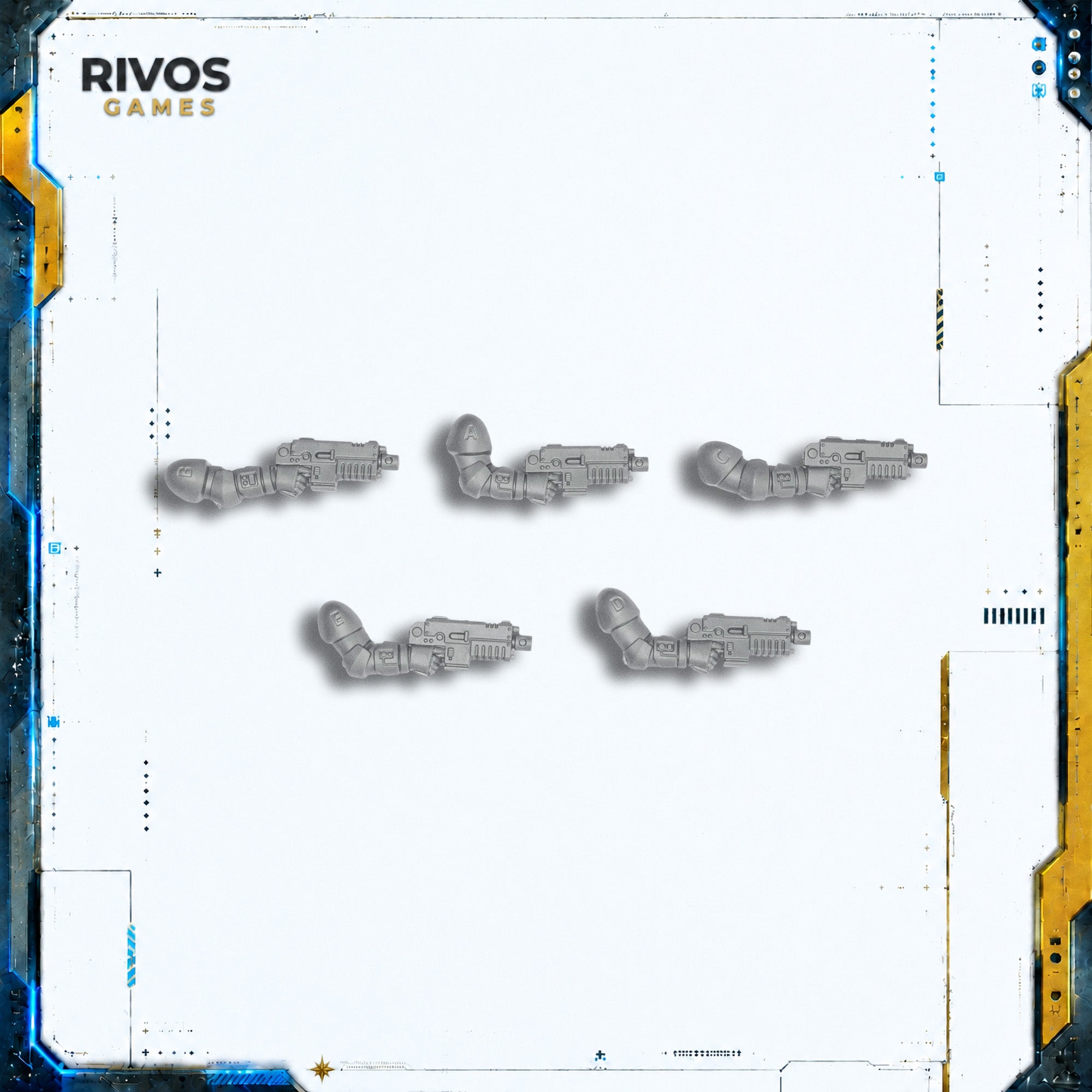 Warhammer 40K Space Marines Jump Pack Intercessors Heavy Bolt Pistol x 5 - Bits (Bitz)