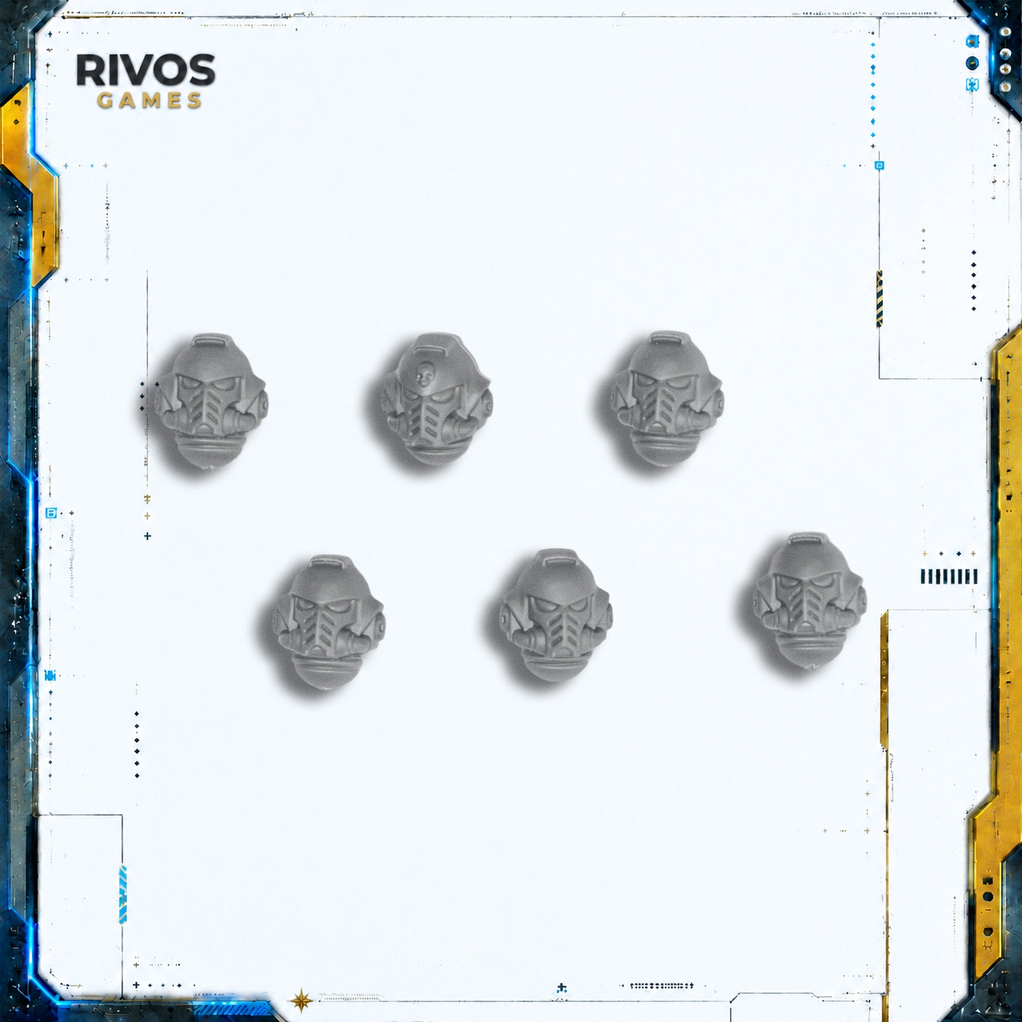 Warhammer 40K Space Marines Jump Pack Intercessors Helmets x 6 - Bits (Bitz)