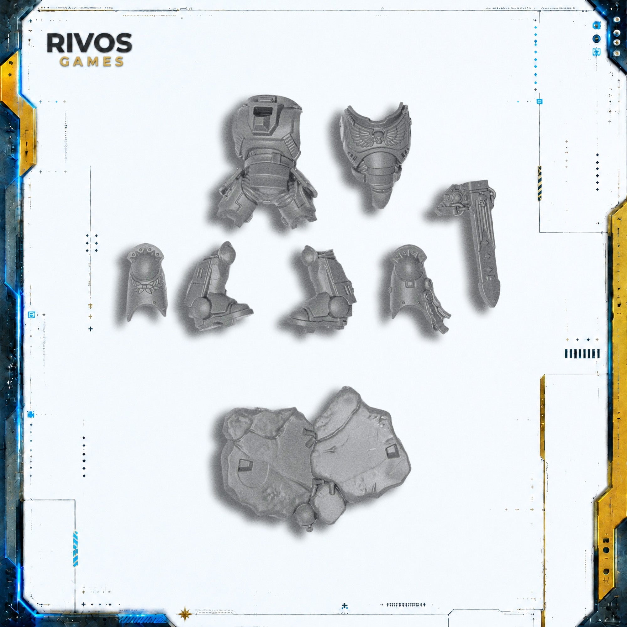 Warhammer 40K Space Marines Company Heroes Captain Legs and Torso - Bits (Bitz)