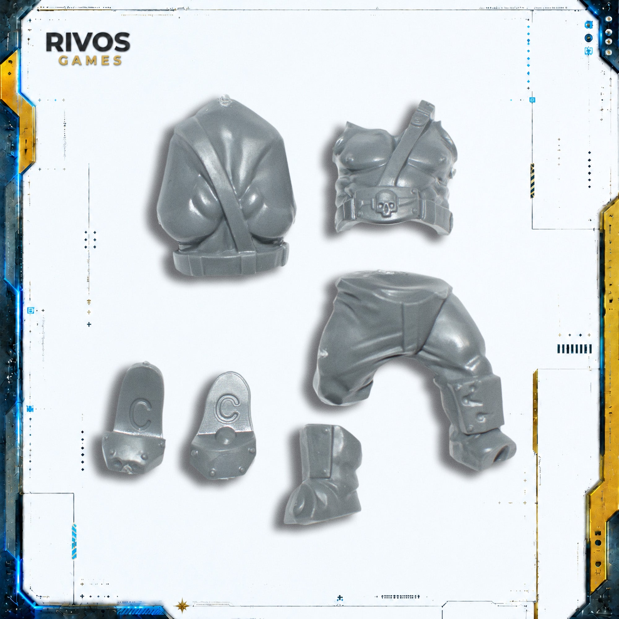 Warhammer 40K Astra Militarum Bullgryns Legs and Torso C - Bits (Bitz)