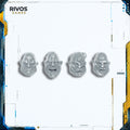 Warhammer 40K Astra Militarum Bullgryns Heads x 4 B - Bits (Bitz)