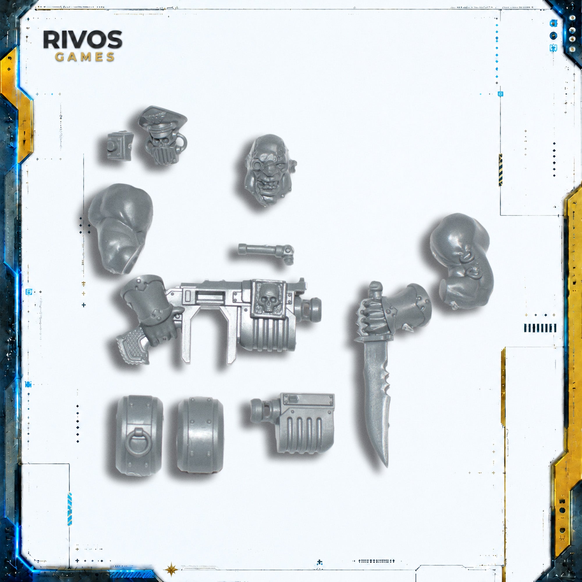Warhammer 40K Astra Militarum Bullgryns Nork Deddog Accessories - Bits (Bitz)