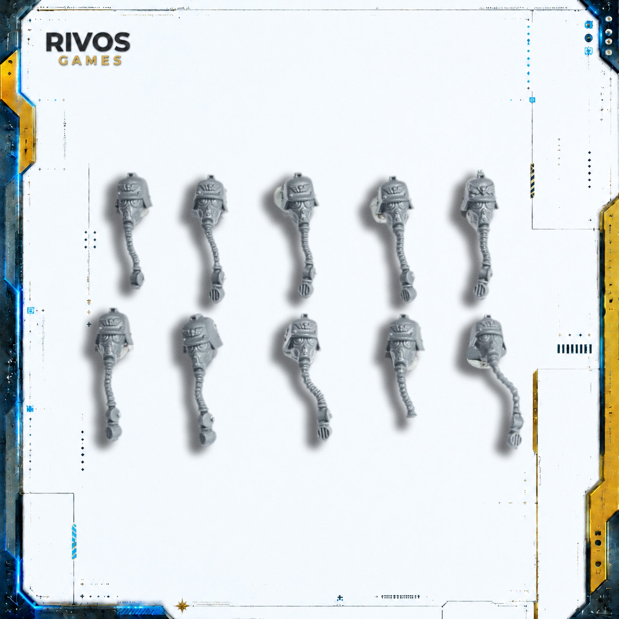 Warhammer 40K Death Korps of Krieg Heads x 10 - Bits (Bitz)