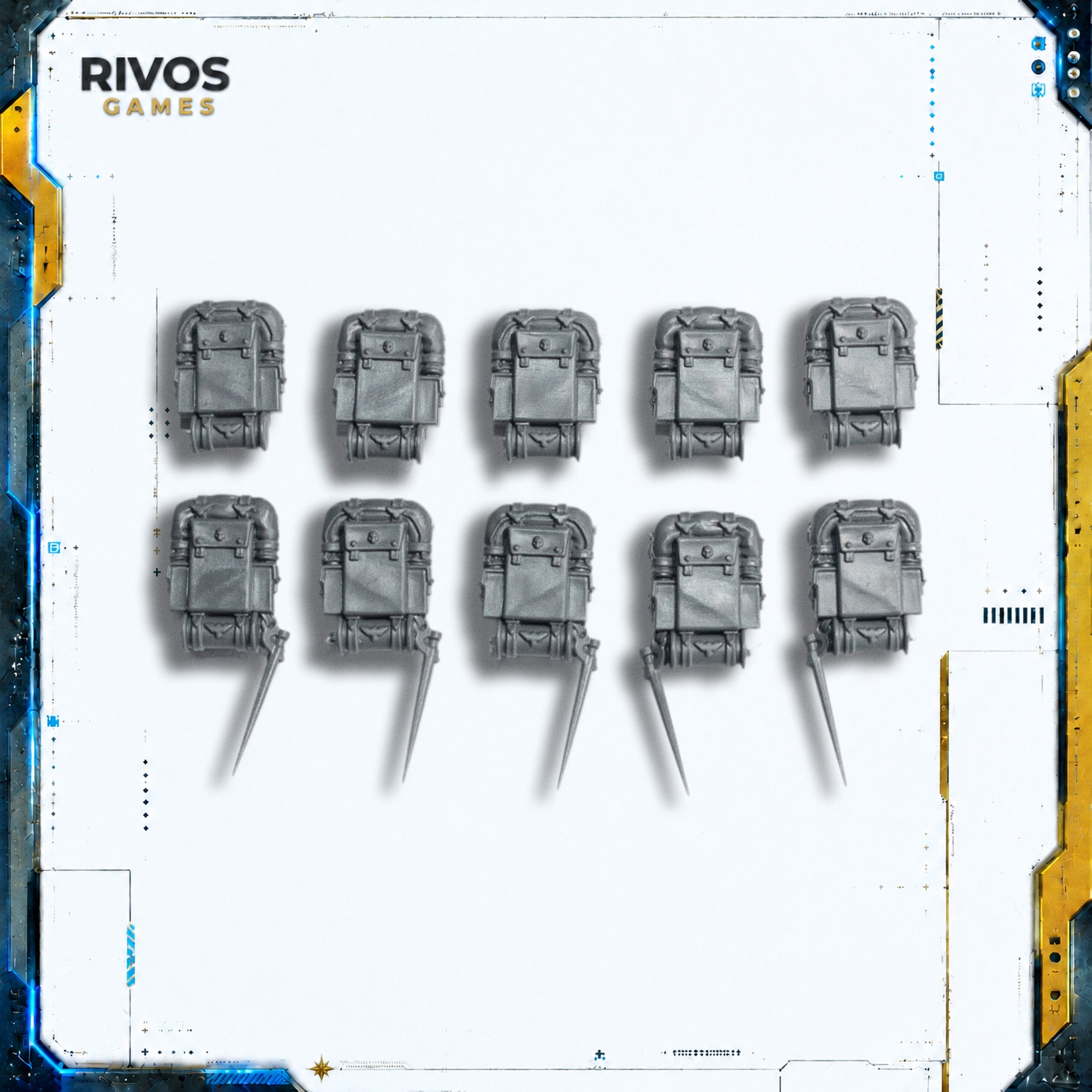Warhammer 40K Death Korps of Krieg Backpack x 10 - Bits (Bitz)