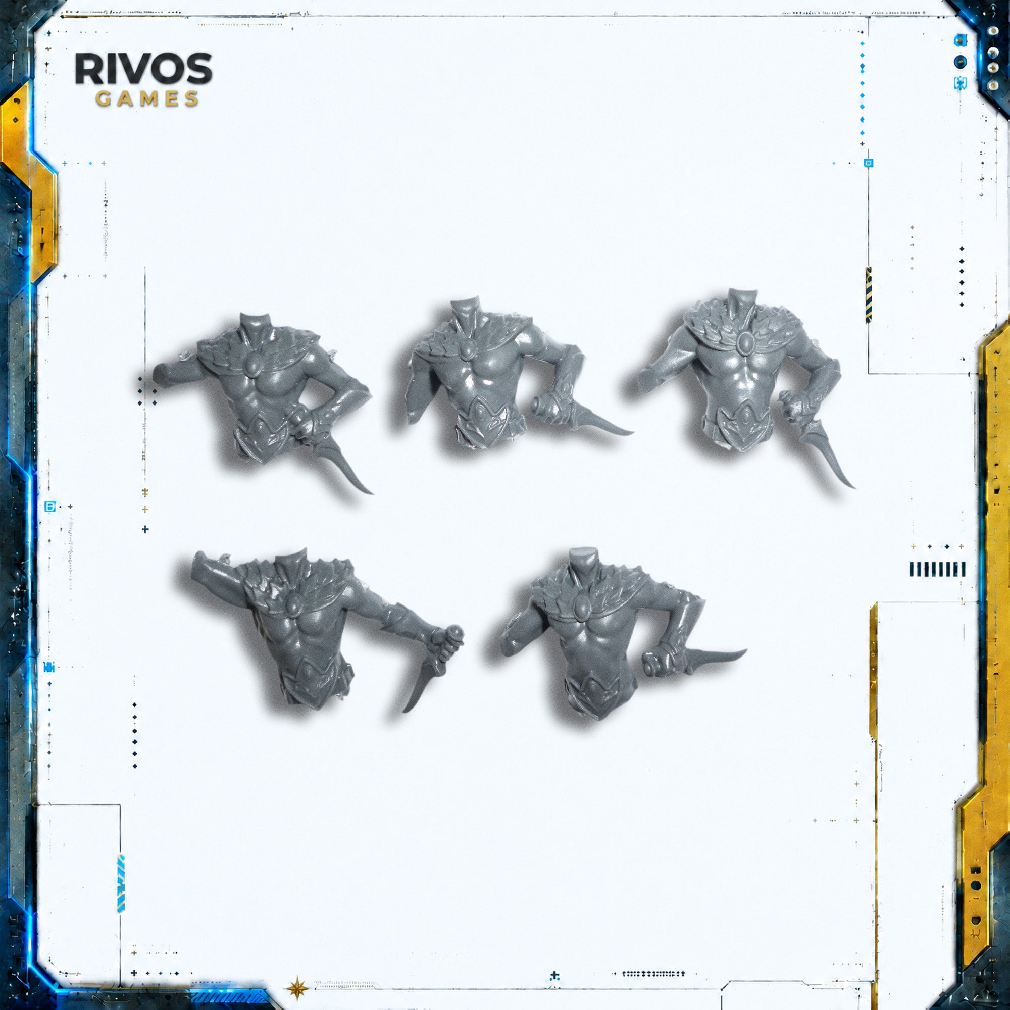 Warhammer Wood Elf Realms Wild Riders Torso x 5 B - Bits (Bitz)