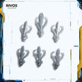 Warhammer Wood Elf Realms Wild Riders Heads A x 6  - Bits (Bitz)