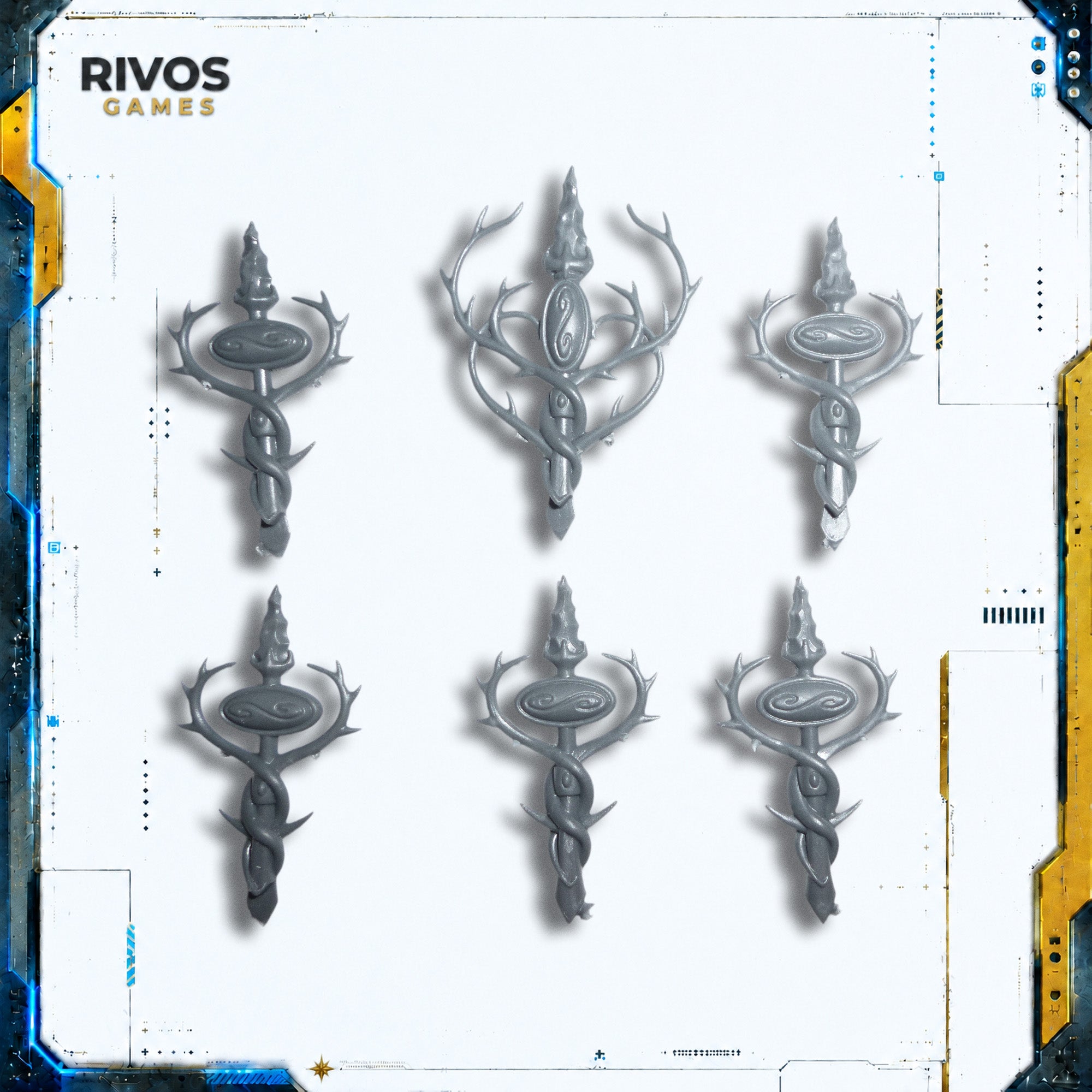 Warhammer Wood Elf Realms Wild Riders Staff Tops A - Bits (Bitz)