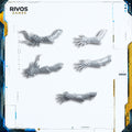 Warhammer Wood Elf Realms Wild Riders Left Arms x 5  - Bits (Bitz)