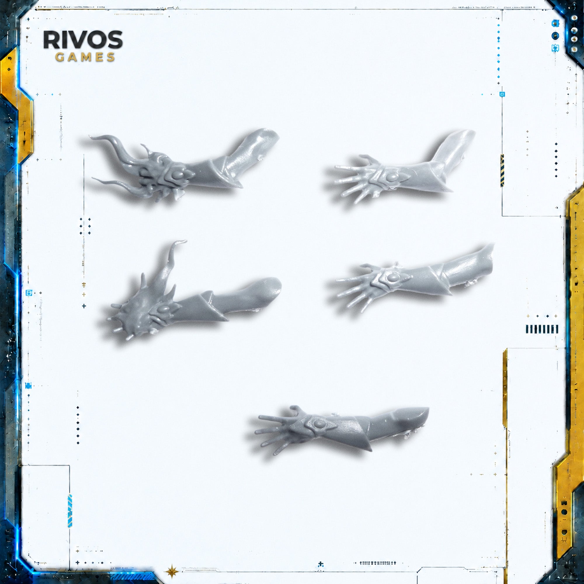 Warhammer Wood Elf Realms Wild Riders Left Arms x 5  - Bits (Bitz)