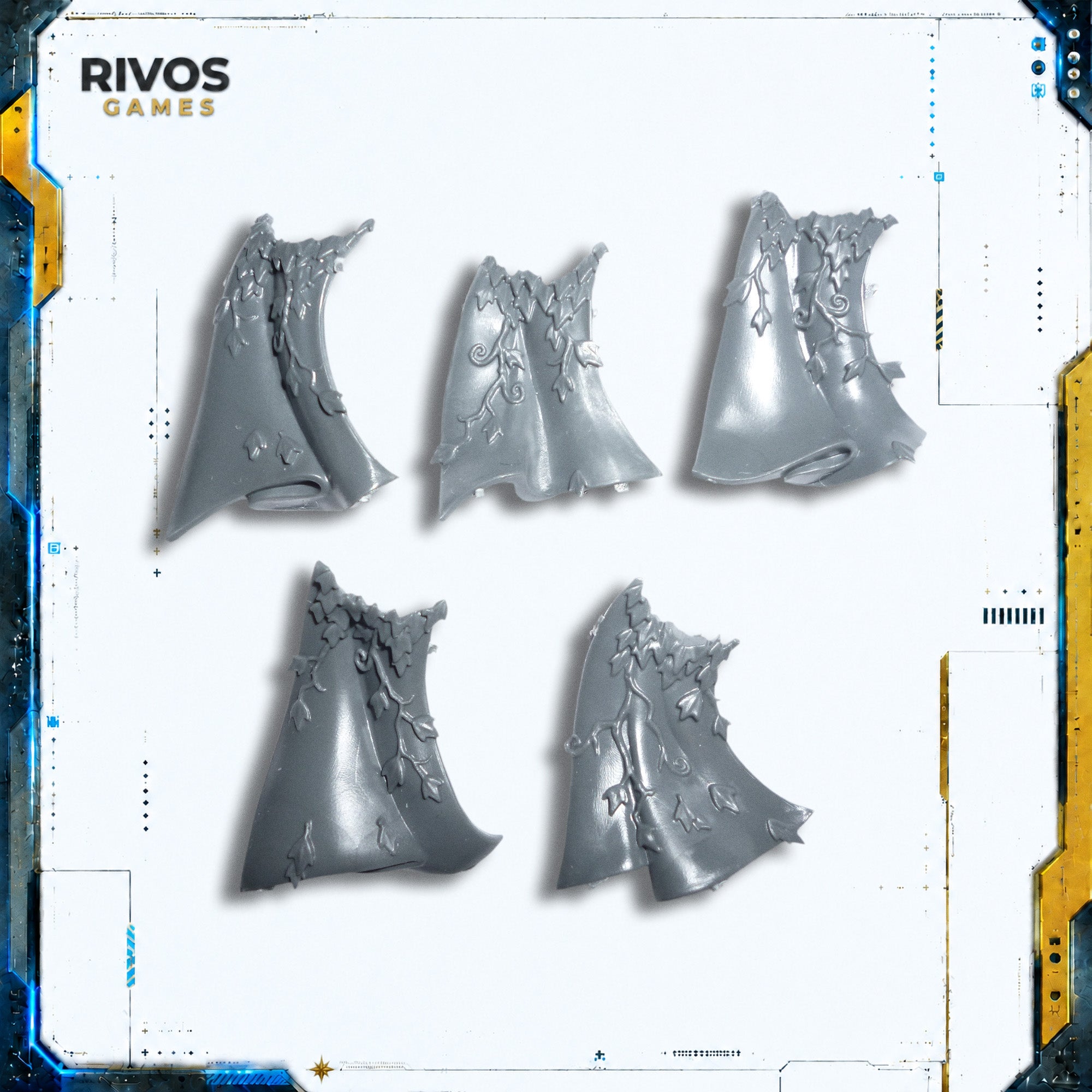 Warhammer Wood Elf Realms Wild Riders Cloaks x 5  - Bits (Bitz)