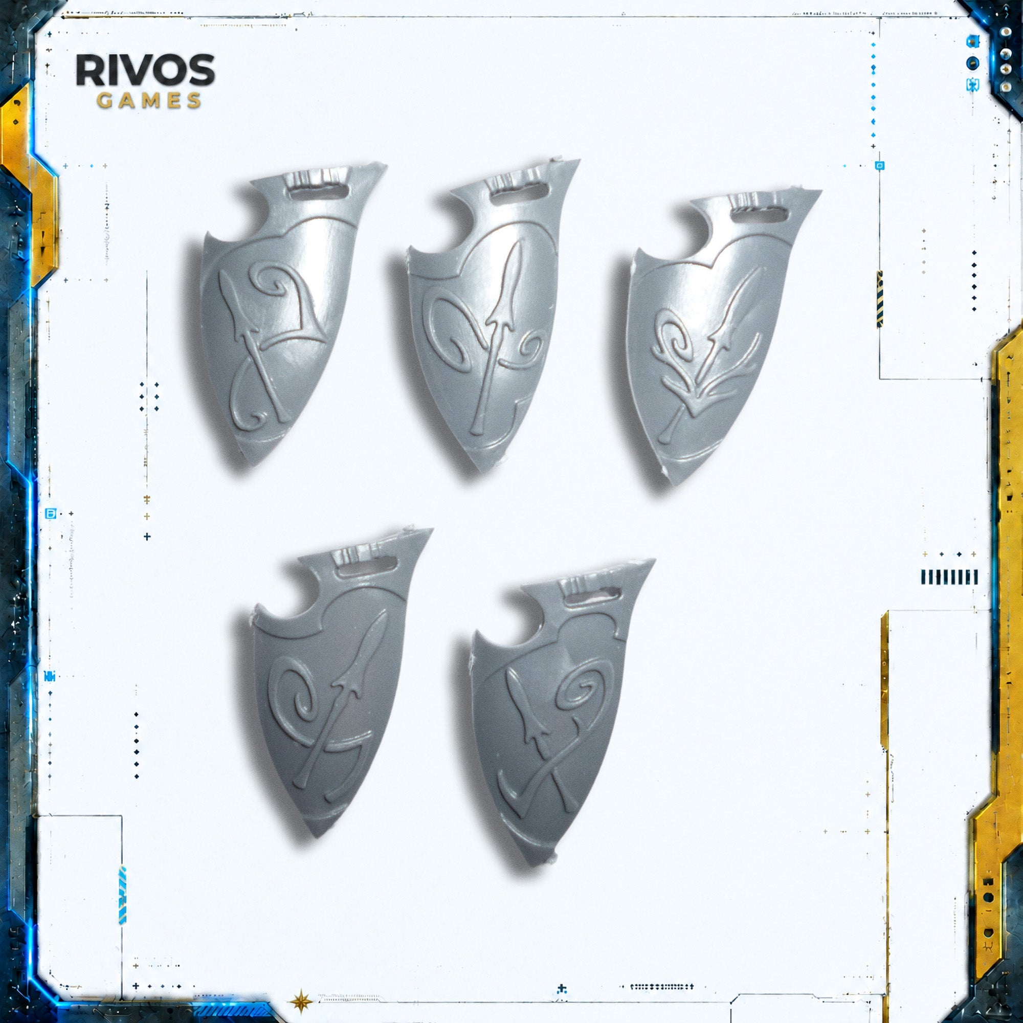 Warhammer Wood Elf Realms Wild Riders Shields x 5 - Bits (Bitz)