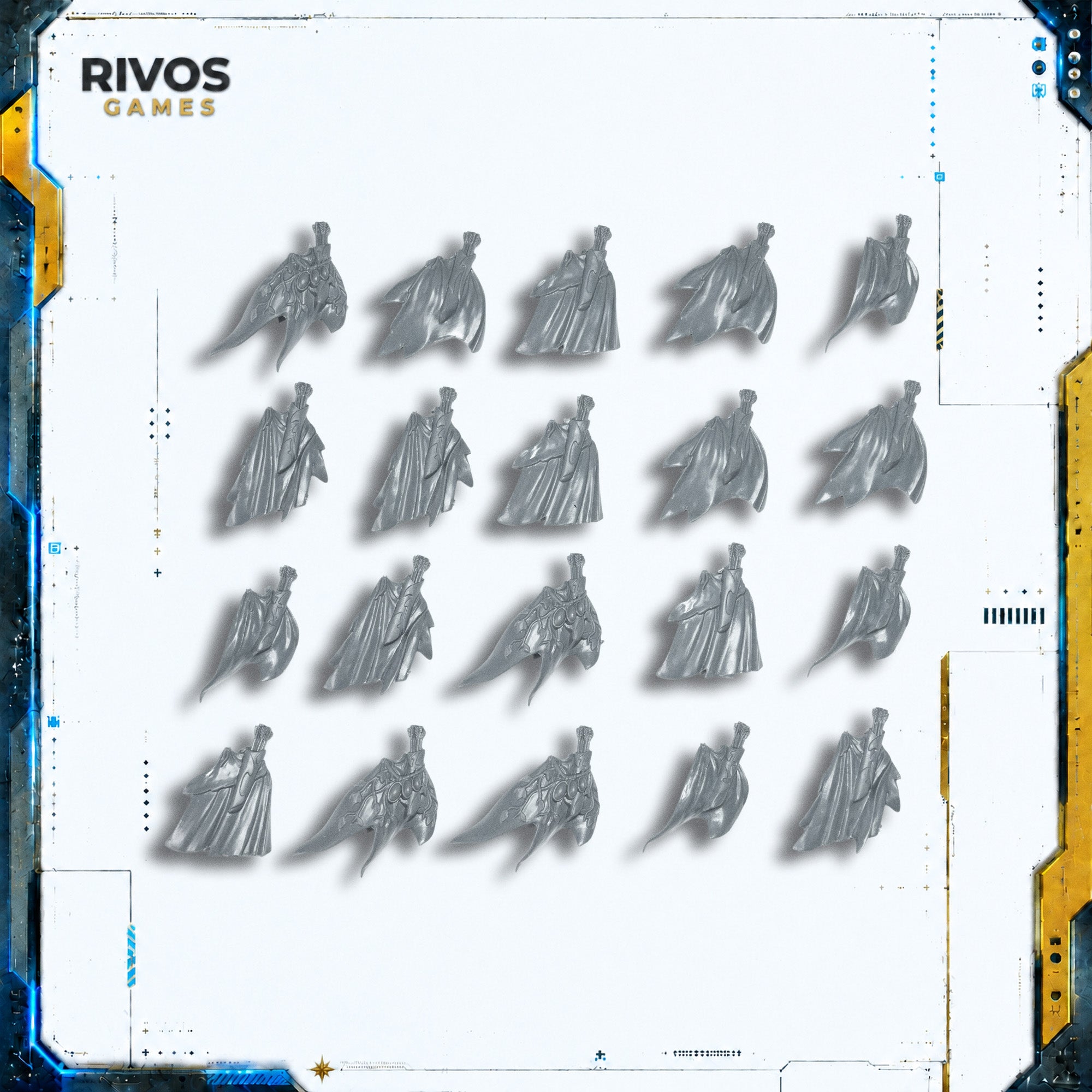 Warhammer Wood Elf Realms Glade Guard Capes x 20 - Bits (Bitz)