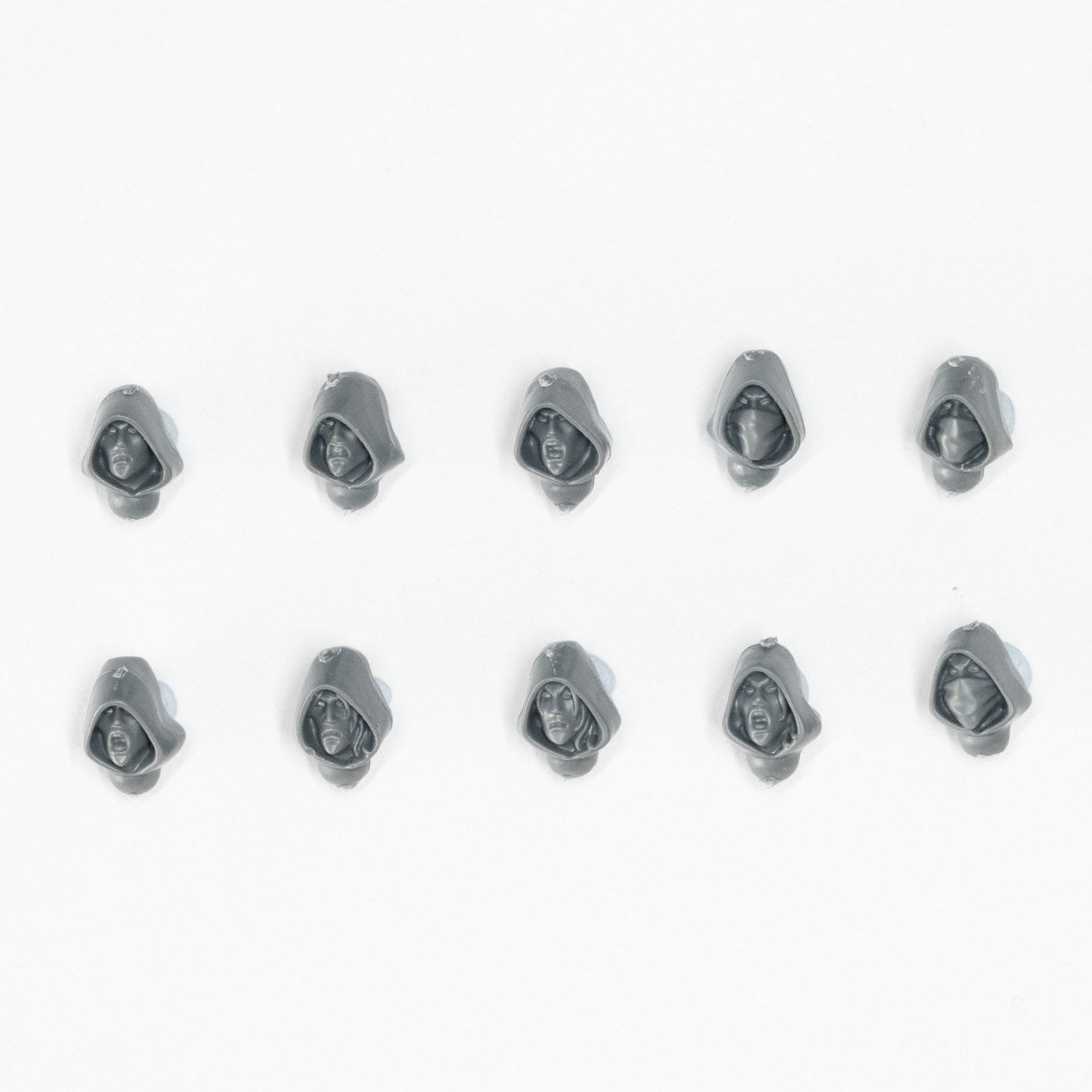 Wood Elf Realms Eternal Guard Heads B x 10 - Warhammer - Kitbash Bit