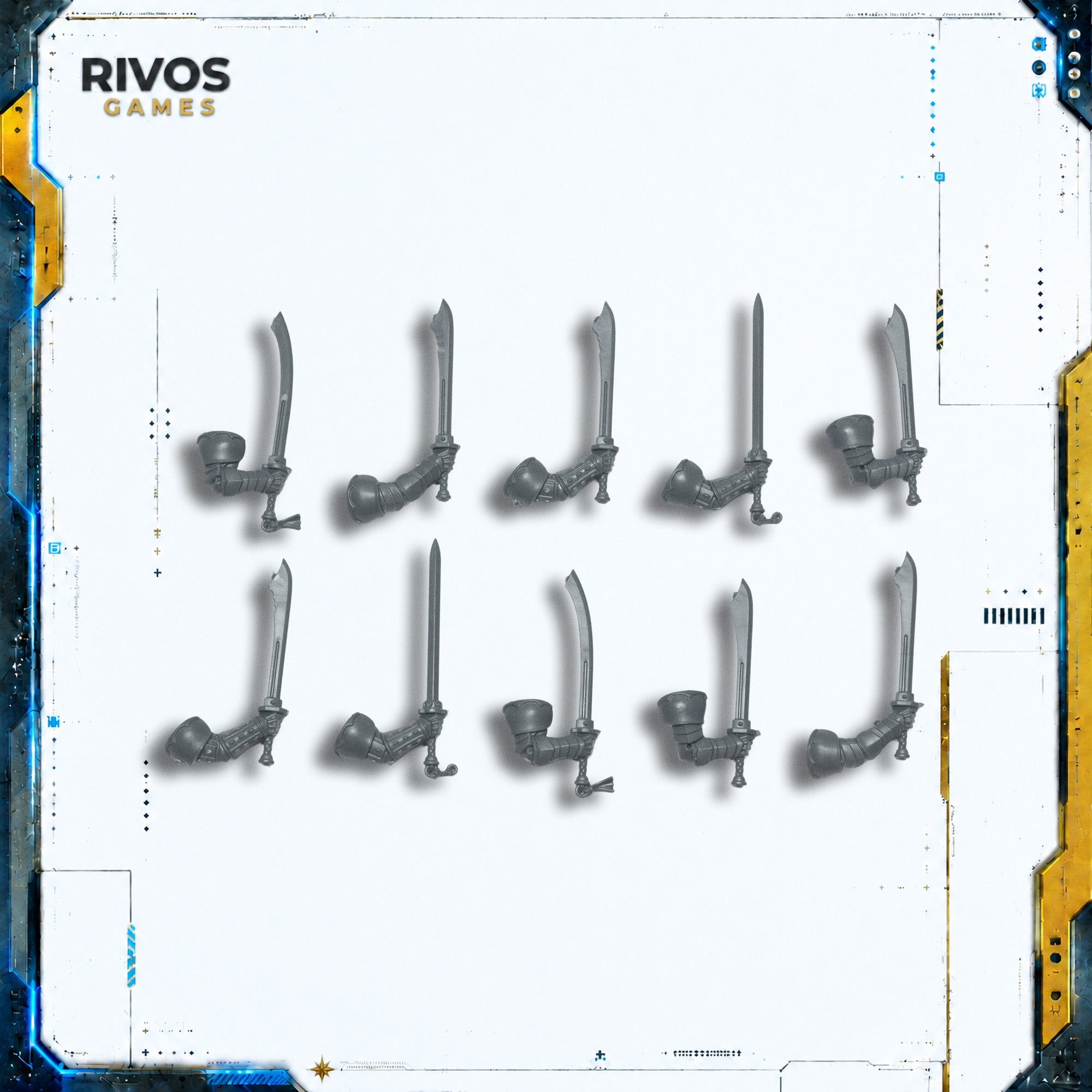 Warhammer Grand Cathay Jade Warriors Swords x 10 - Bits (Bitz)