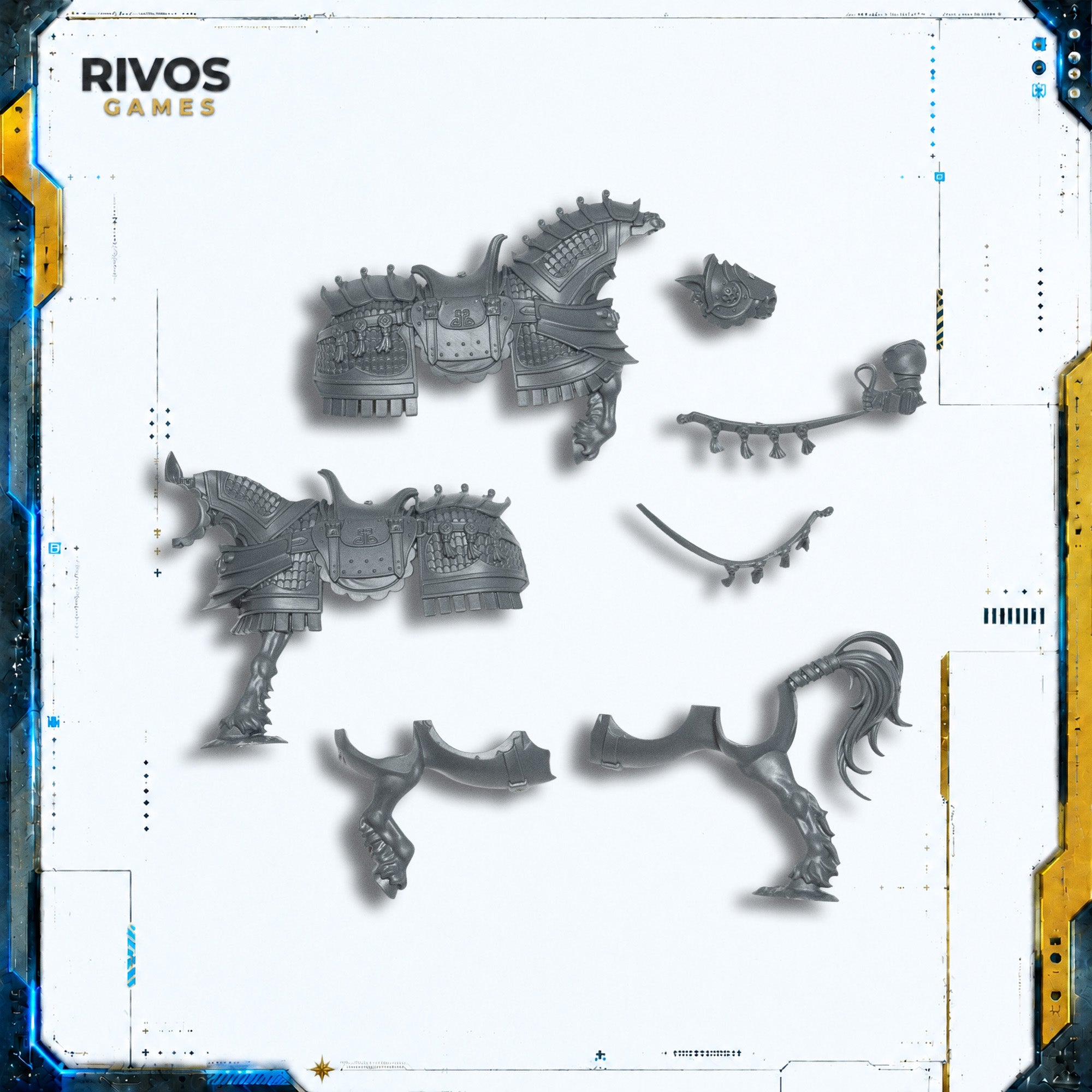 Warhammer Grand Cathay Jade Lancers Horse D - Bits (Bitz)