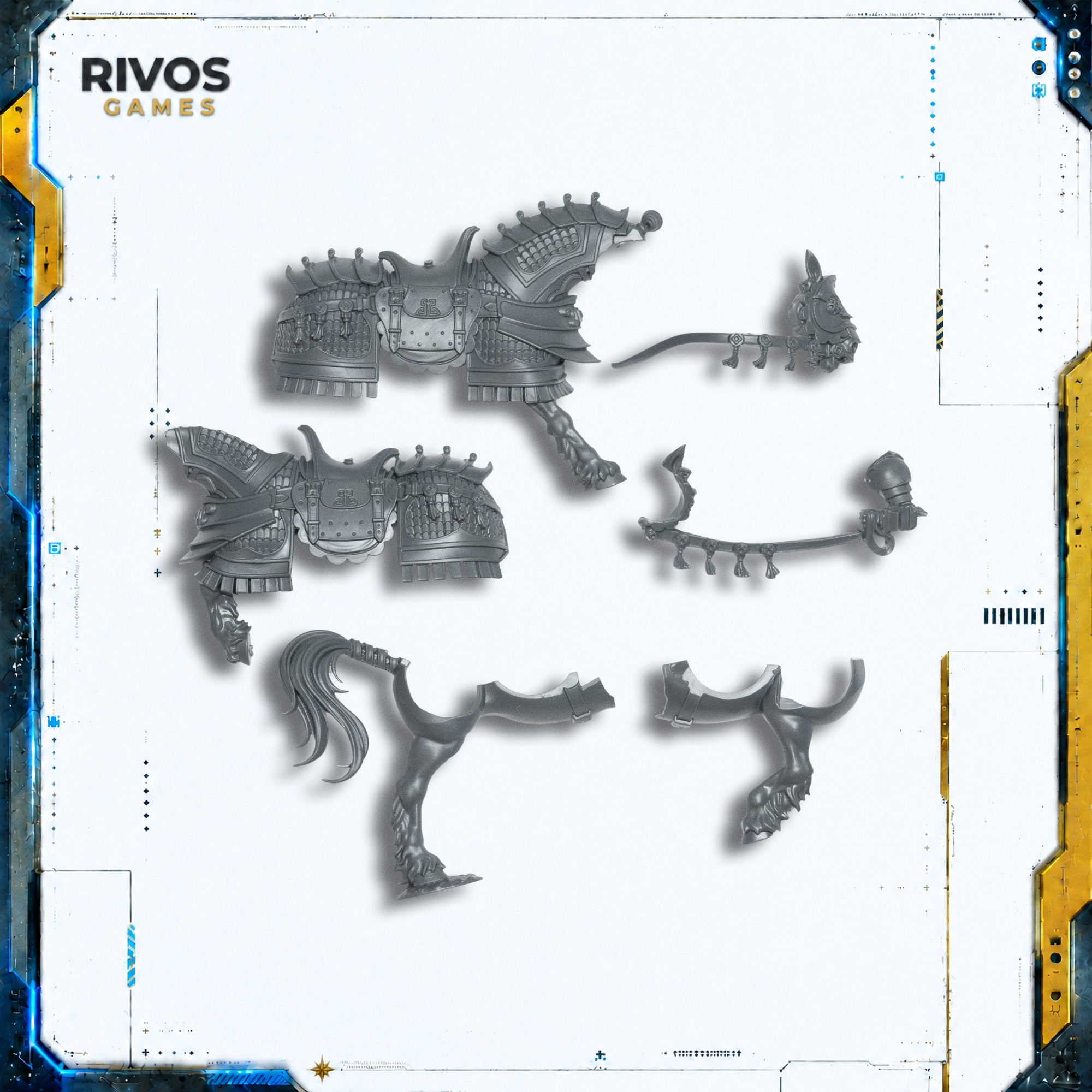 Warhammer Grand Cathay Jade Lancers Horse E - Bits (Bitz)