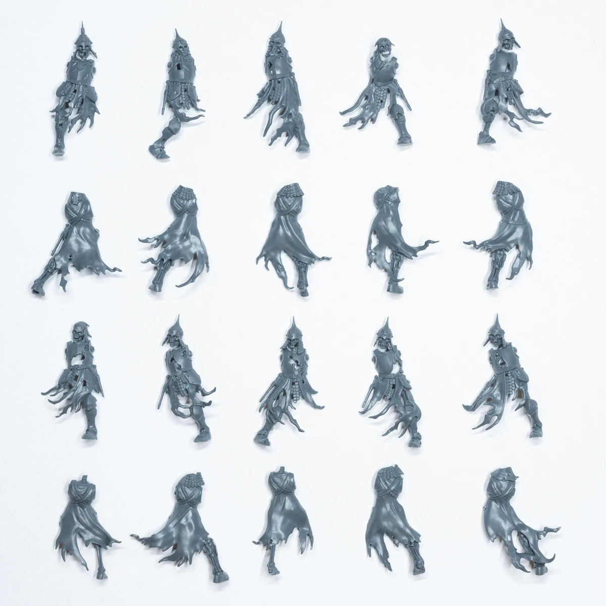 Warhammer Soulblight Gravelords Deathrattle Skeletons Head Torso and Legs x 10