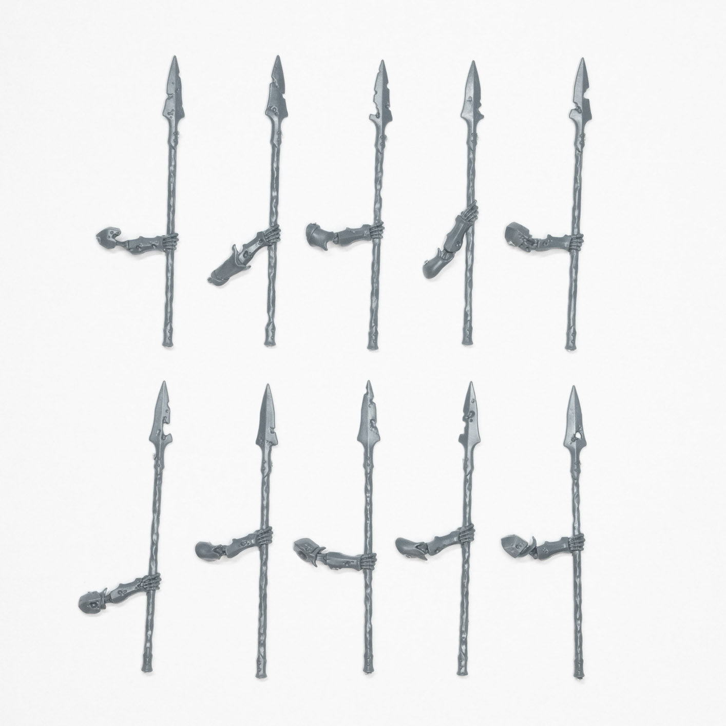 Soulblight Gravelords Deathrattle Skeletons Spears x 10 - Age of Sigmar - Kitbash Bit
