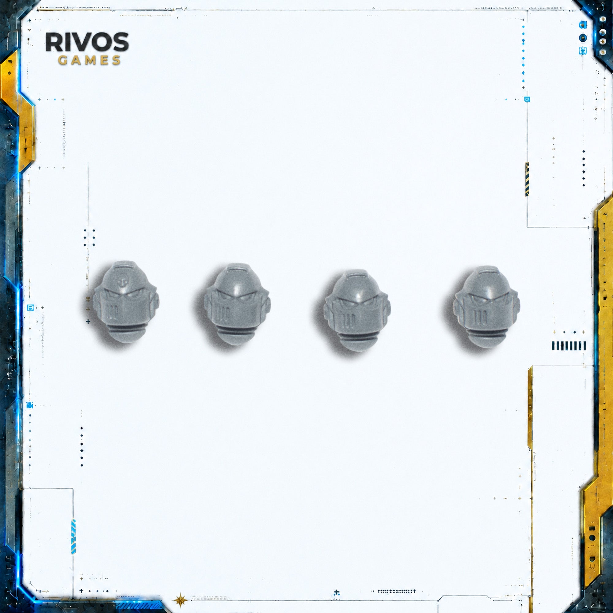 Warhammer 40K Space Marines Bladeguard Veterans Helmets x 4 - Bits (Bitz)