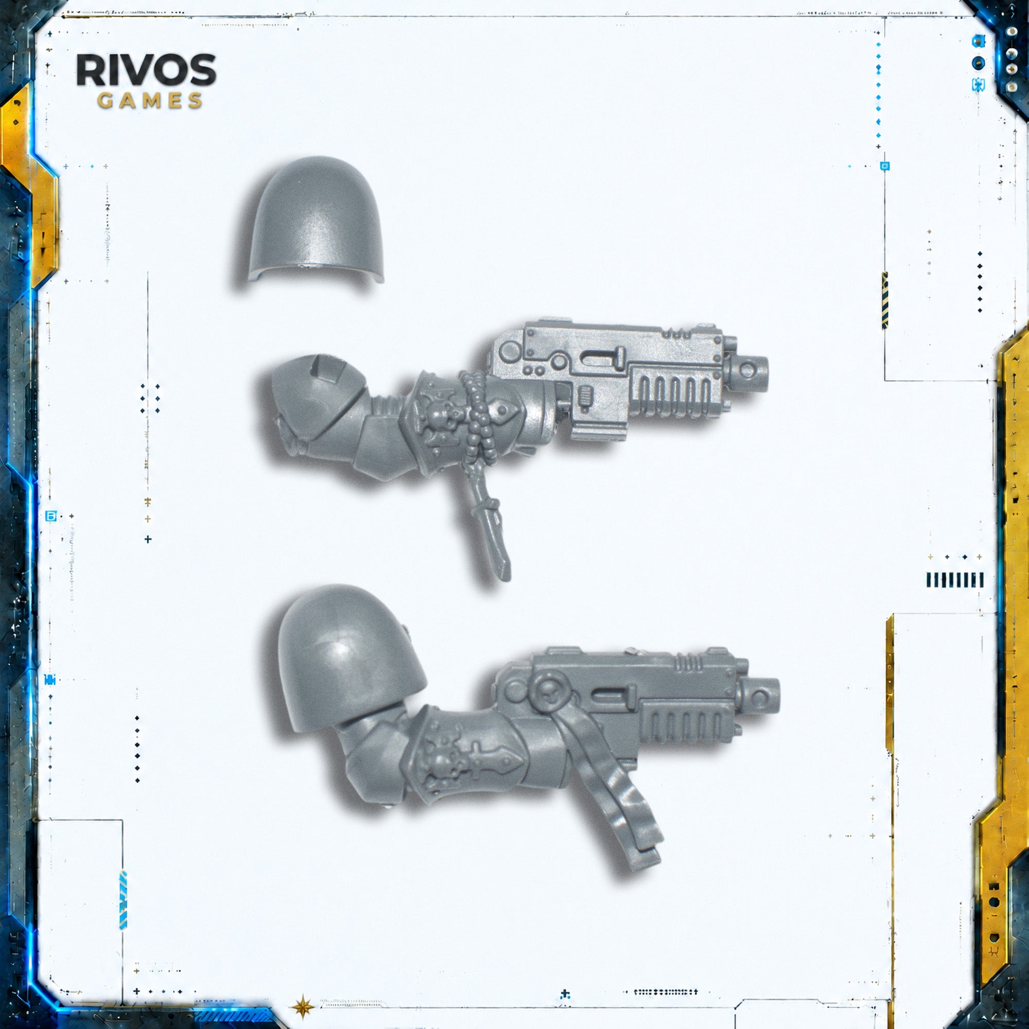 Warhammer 40K Space Marines Bladeguard Veterans Heavy Bolt Pistol x 2 - Bits (Bitz)